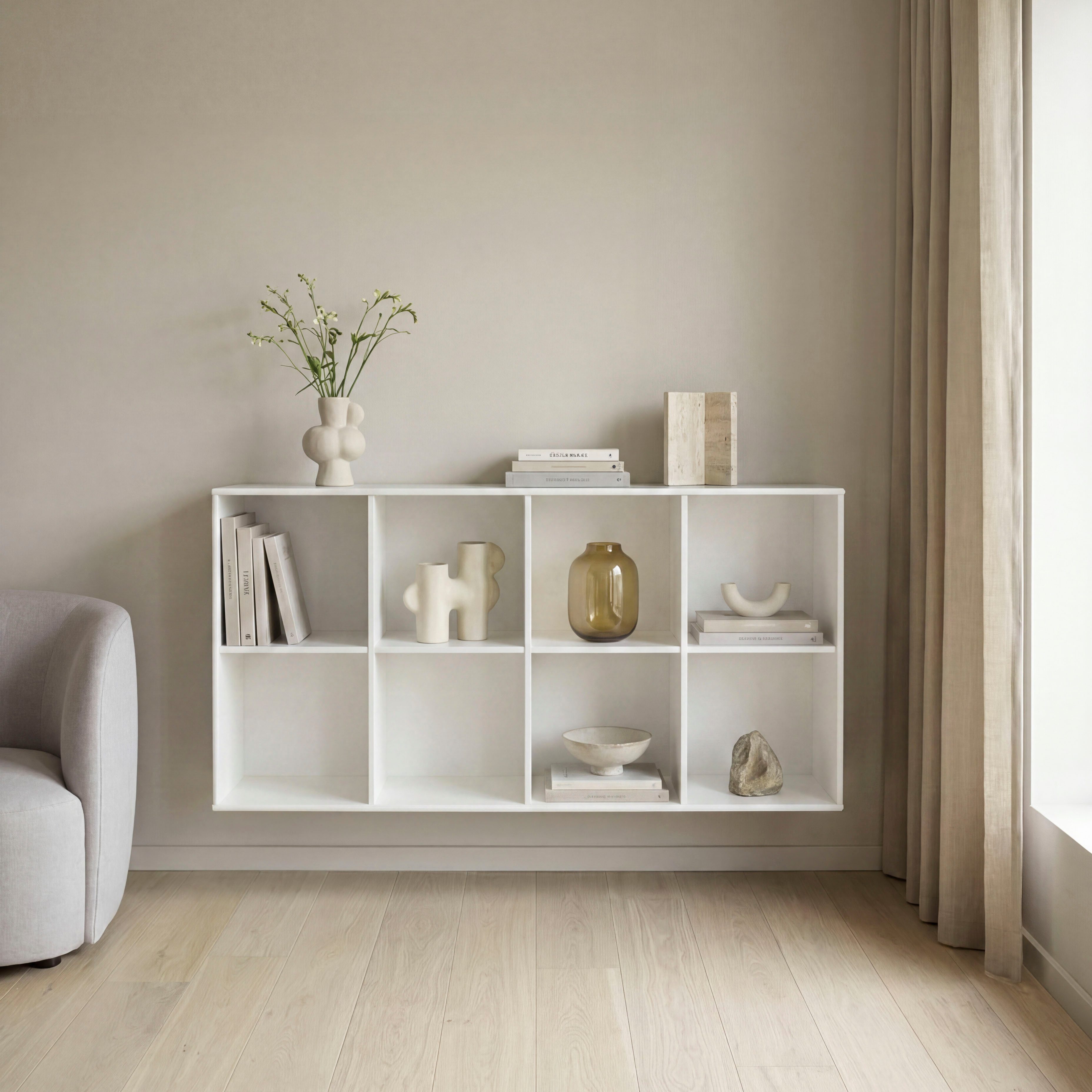 Hammel Furniture Sideboard Mistral Kubus 116, hängend/stehend montierbar (1 St), Verstellbar Einlegeböden, B: 136 cm, anpassungsbar Designmöbel