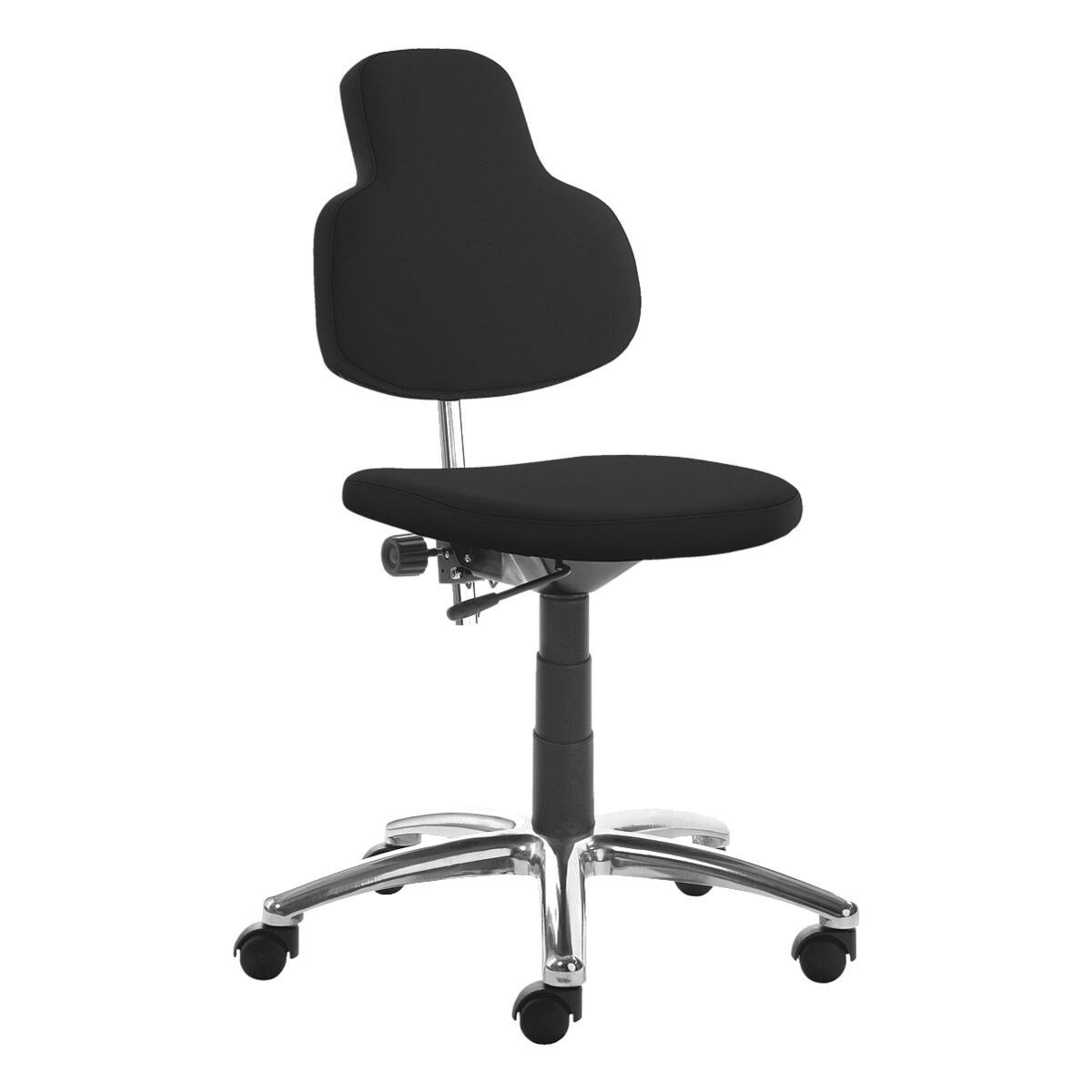 Kunstleder, Sitzmöbel Mayer Flachsitz, schwarz myMAX 2206 mit Armlehnen) Schreibtischstuhl (ohne