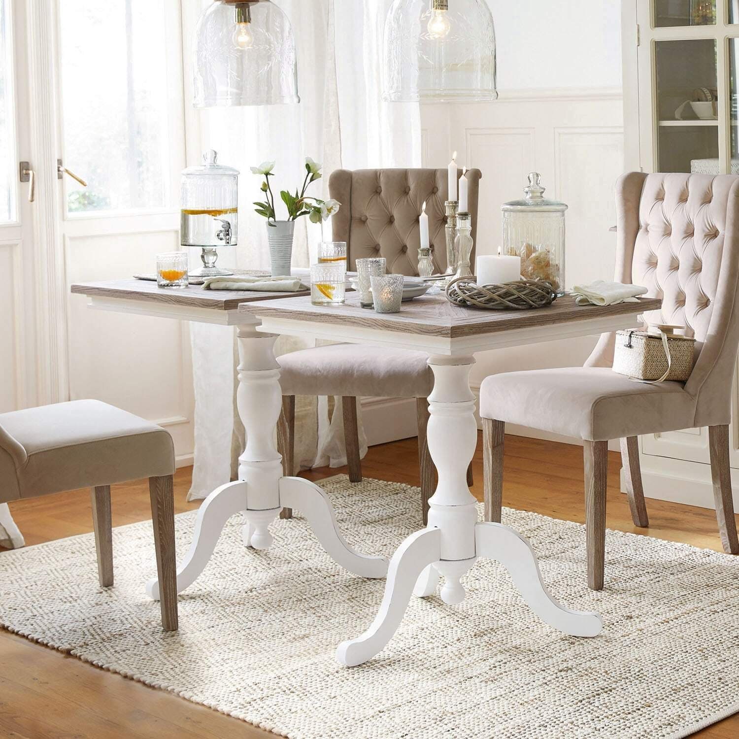 Mirabeau Esstisch Tisch Kingston weiß/braun