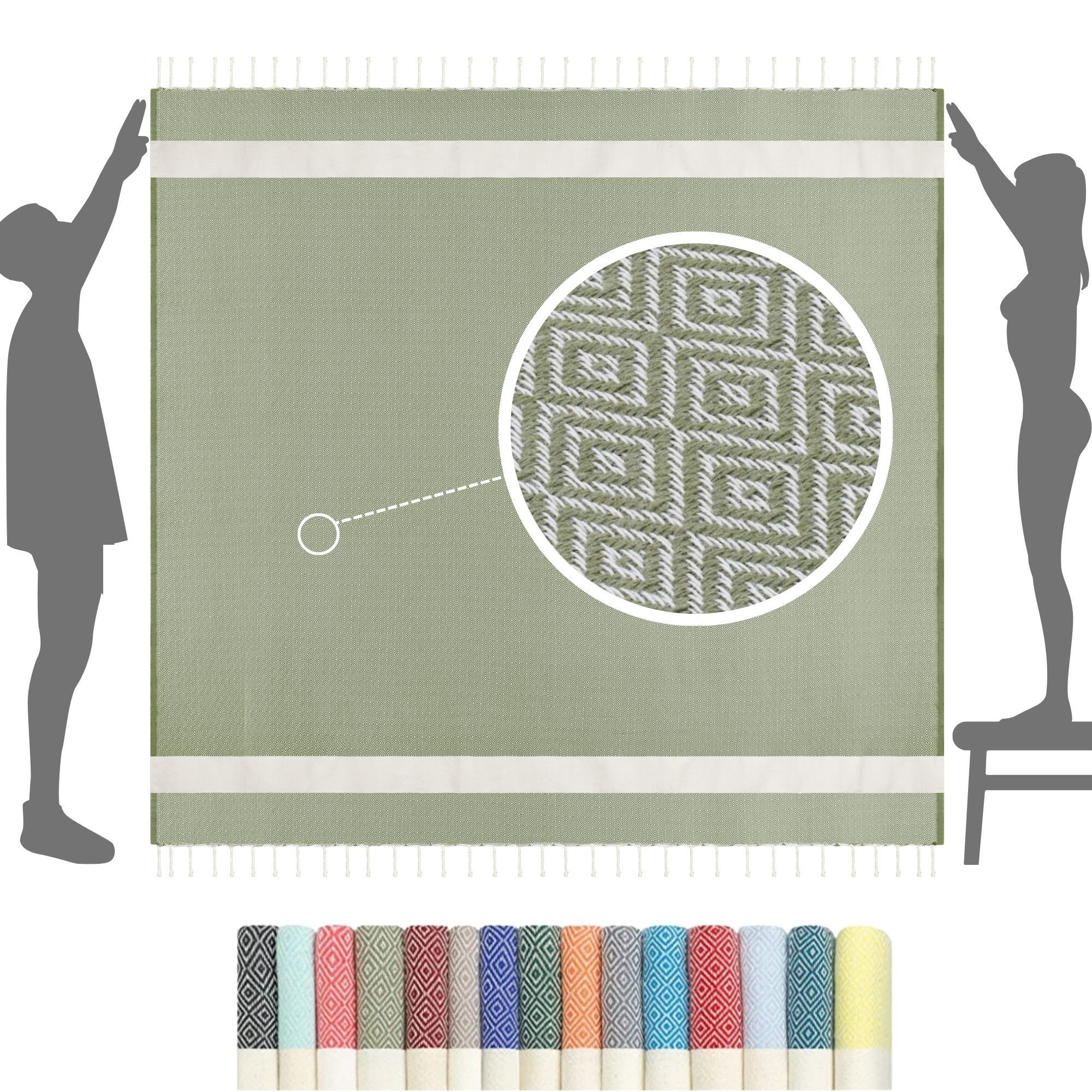 furora HOLIDAY Strandtuch XXL groß 200x200 günstig online kaufen