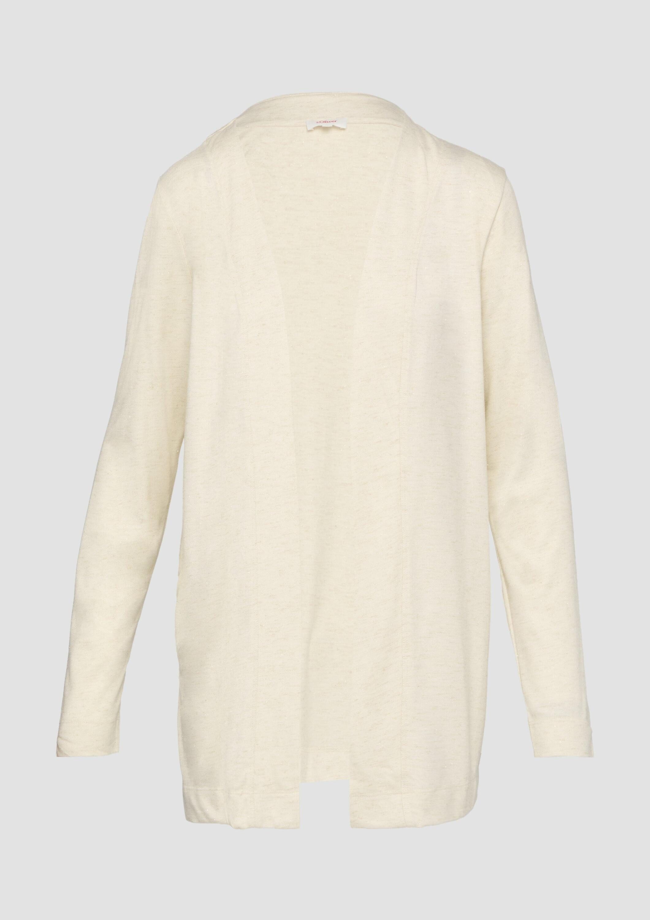 s.Oliver Cardigan Indoor-Jacke Langer Cardigan mit Glitzergarn