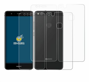 BROTECT Schutzfolie für Huawei P10 Lite (Display+Rückseite), Displayschutzfolie, 2 Stück, Folie klar