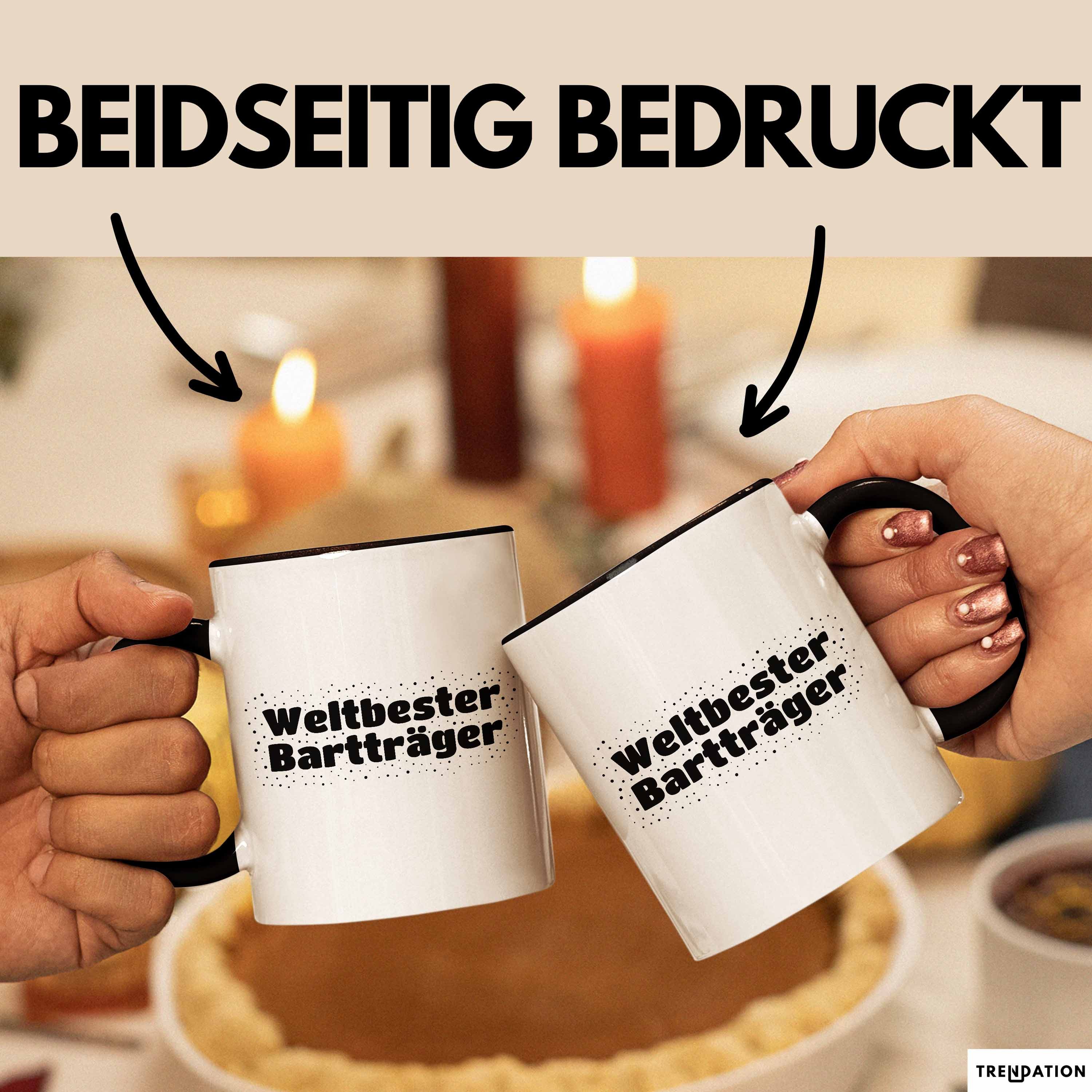 Trendation Tasse Weltbester Bartträger Tasse mit Spruch Geschenk Männer, Keramik