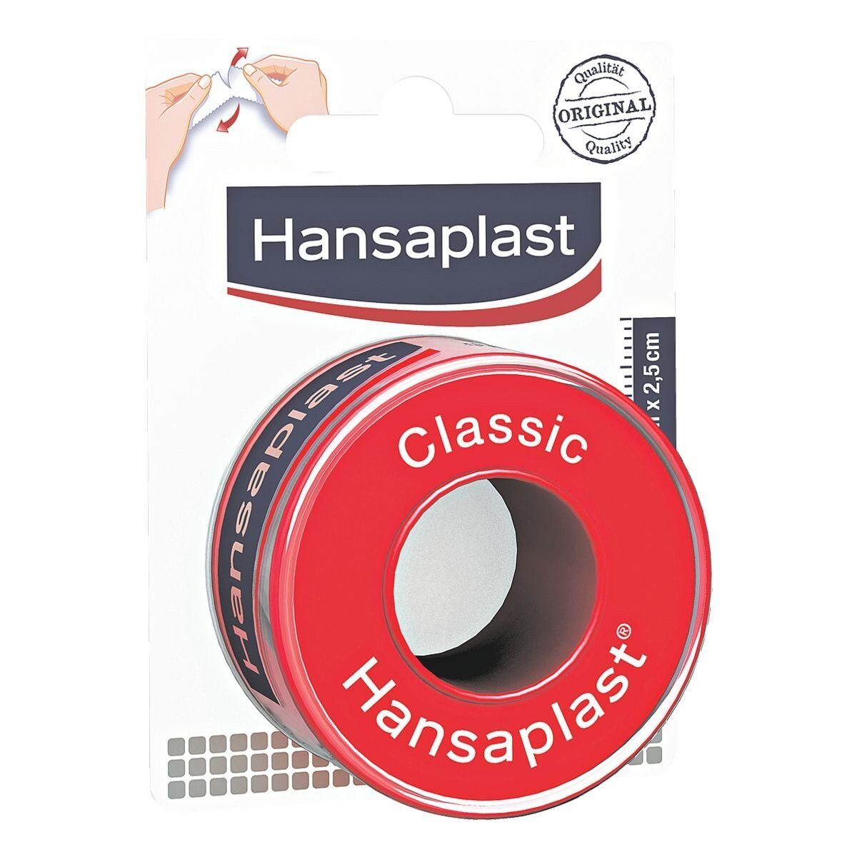 Hansaplast Wundpflaster Classic, Fixierpflaster 2,5 cm x 5 m