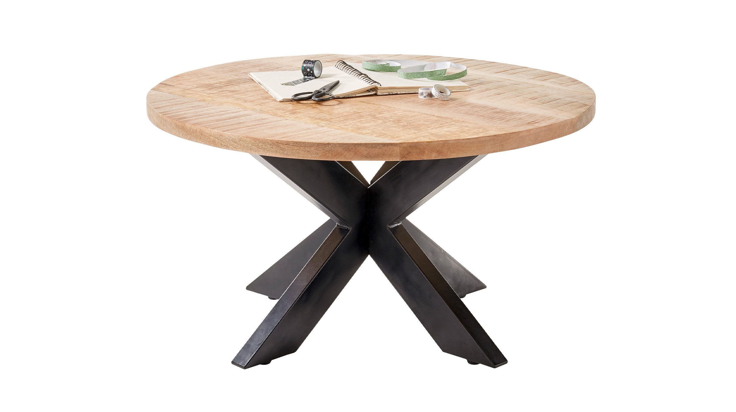 Couchtisch ACE rund 80 cm / Mangoholz natur