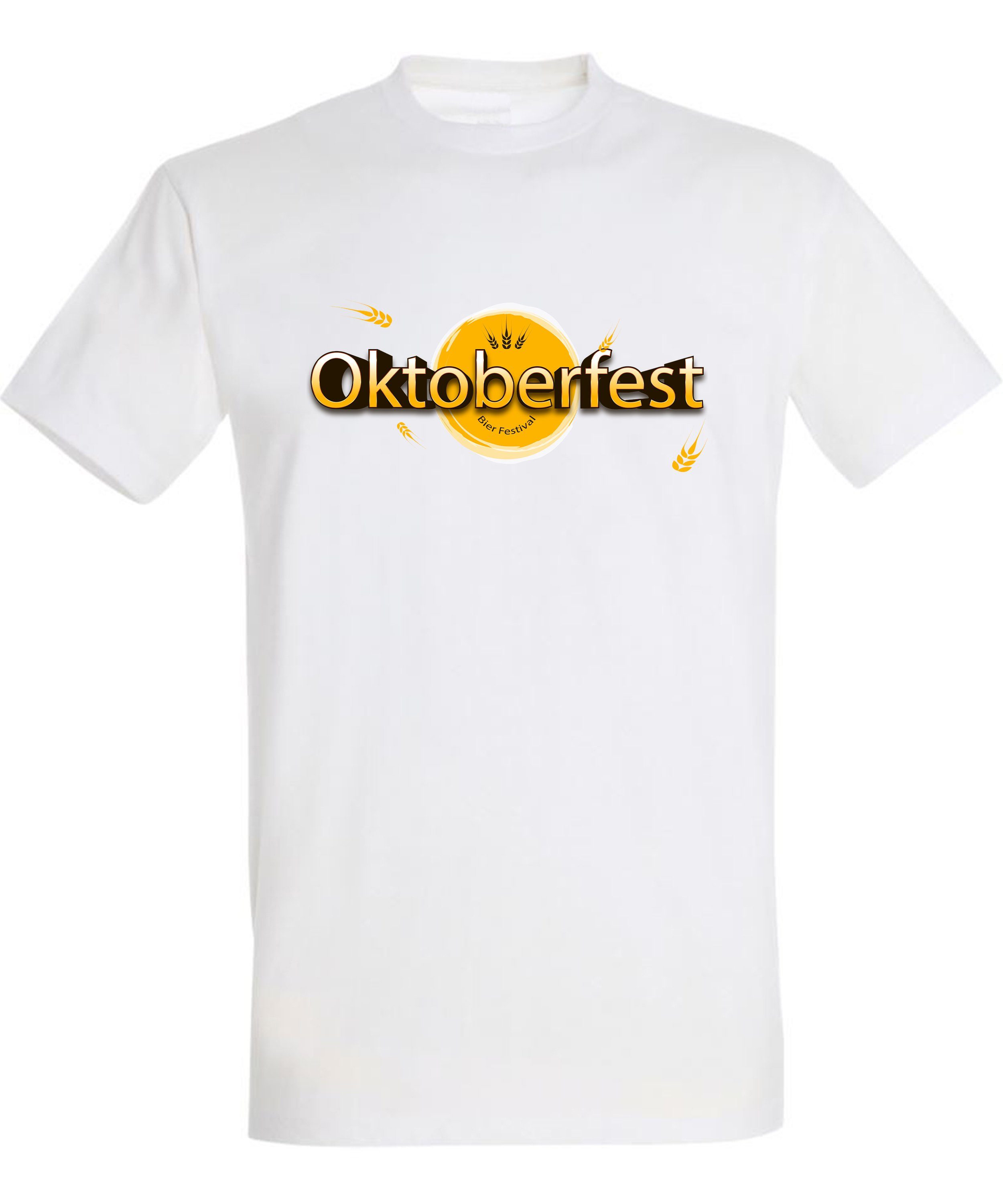 MyDesign24 T-Shirt Herren Party - Trinkshirt Baumwollshirt Bier Fit, Aufdruck i325 T-Shirt mit Festival Regular weiss Shirt Oktoberfest