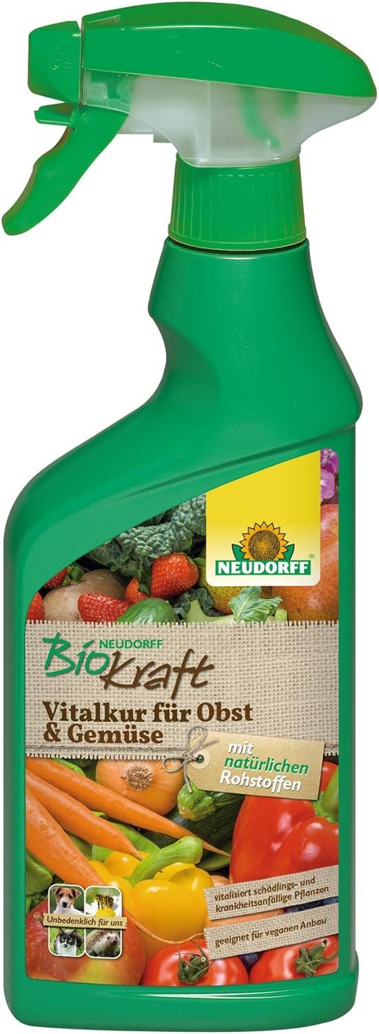 Neudorff Pflanzenstärkungsmittel BioKraft Vitalkur für Obst und Gemüse 500 ml, 100% vegan, unbedenklich für Haustiere, Bienen und andere Nützlinge