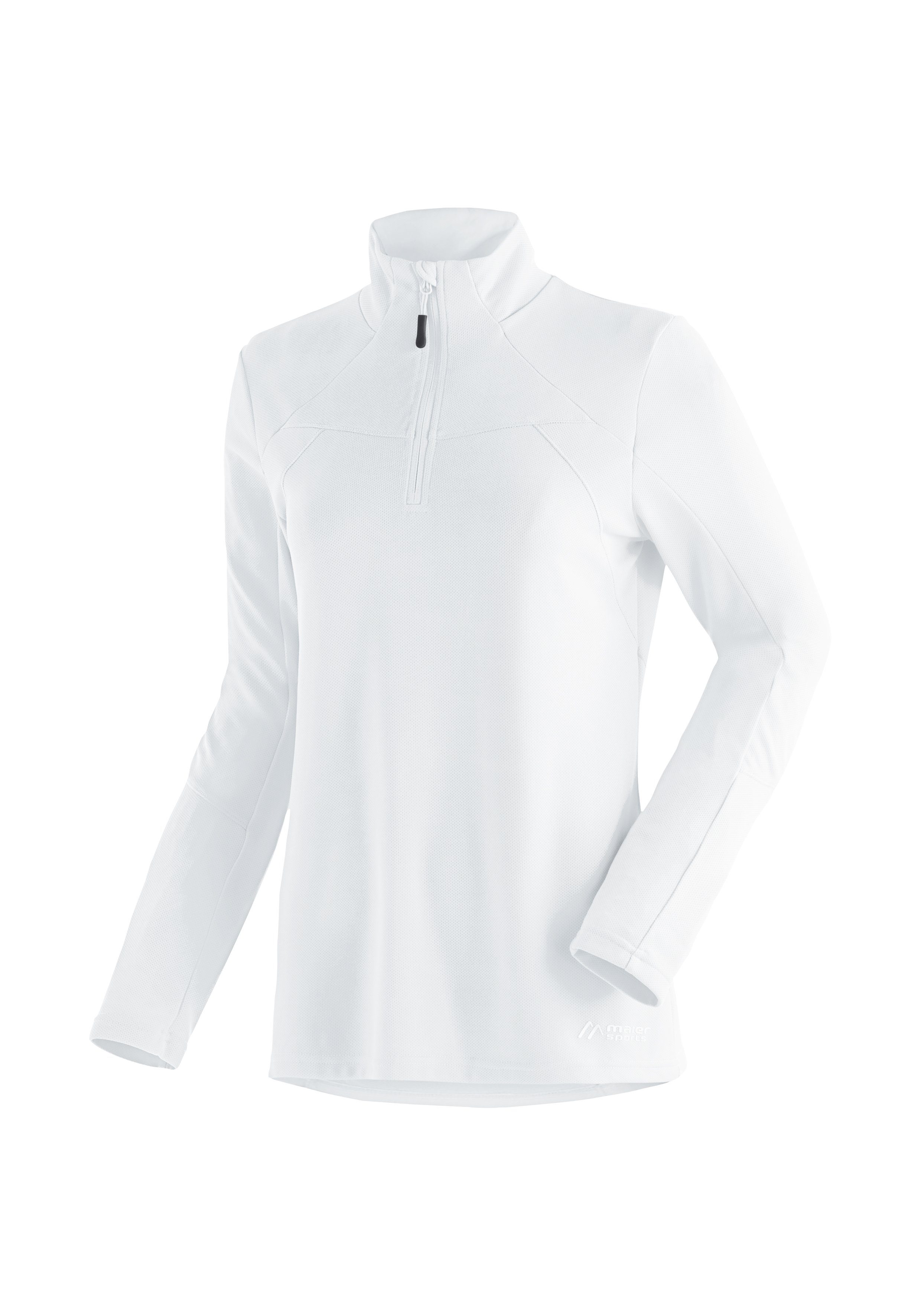 Maier Sports Funktionsshirt für Midlayer funktionaler Outdoor Ausflüge weiß Damen Touren Bianka und