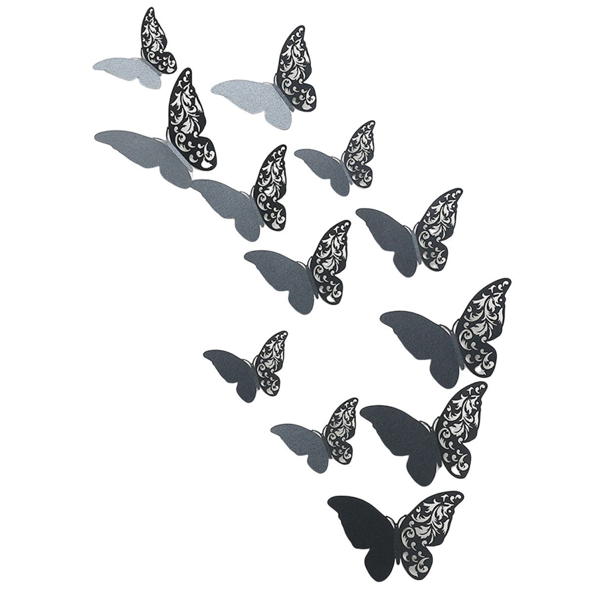 Coonoor Wandtattoo 3D Schmetterling Wandsticker, DIY Schmetterlingsdekoration, (12 St), Schmetterlings-Wandtattoo, Wanddekoration für zu Hause