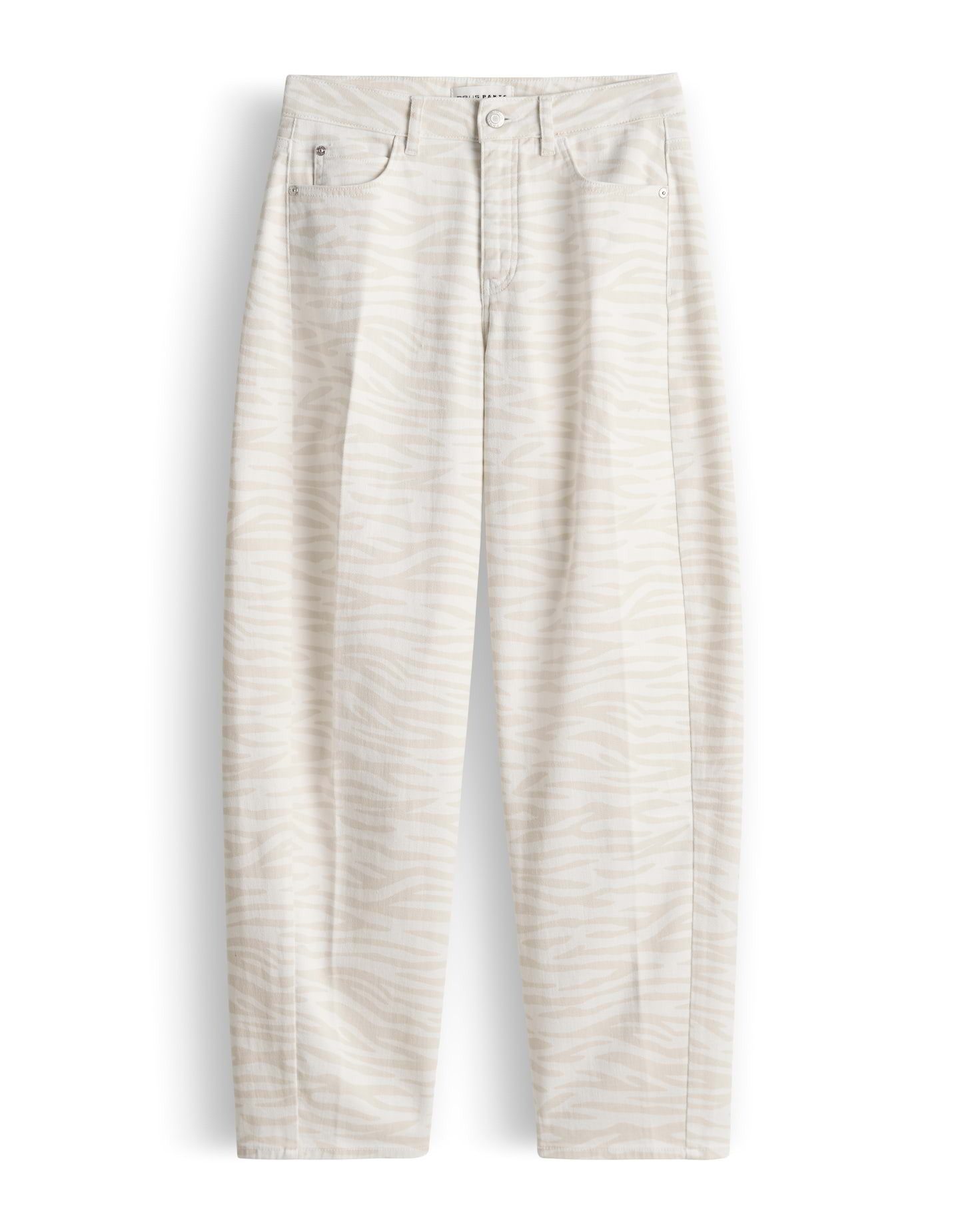 OPUS PANTS Relax-fit-Jeans Mari clear zebra aus Denim mit Animal Print Mit 5 Pocket Design für entspannte Denim Looks