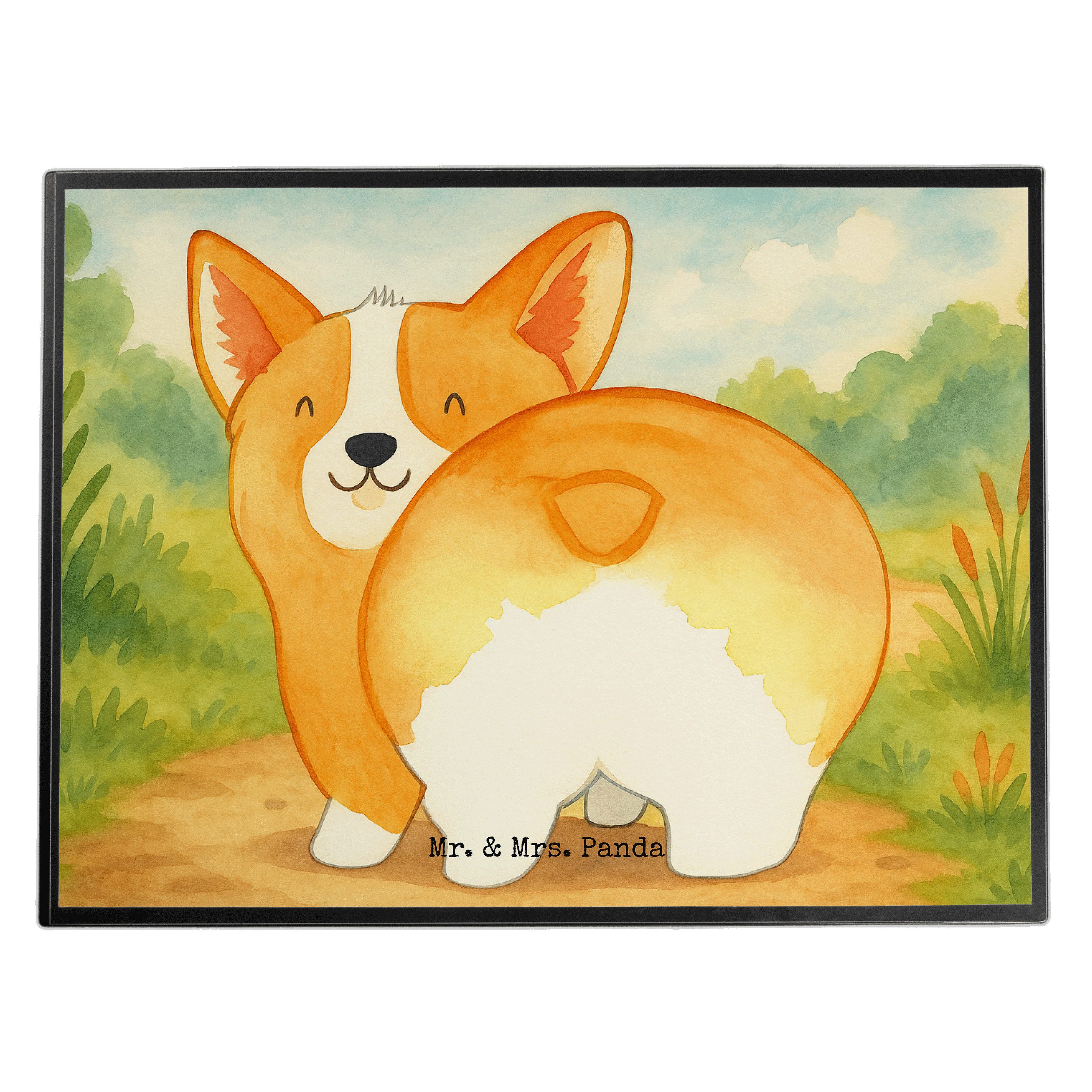 Schreibtischunterlage Corgi Po Design, schreibtischunterlage, Weiß, Zeichenunterlage, Süß