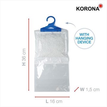 KORONA Luftentfeuchter Garderoben-Entfeuchter 82152, Entfeuchter Beutel, Weiß, Blau, Entfeuchtet Gaderoben