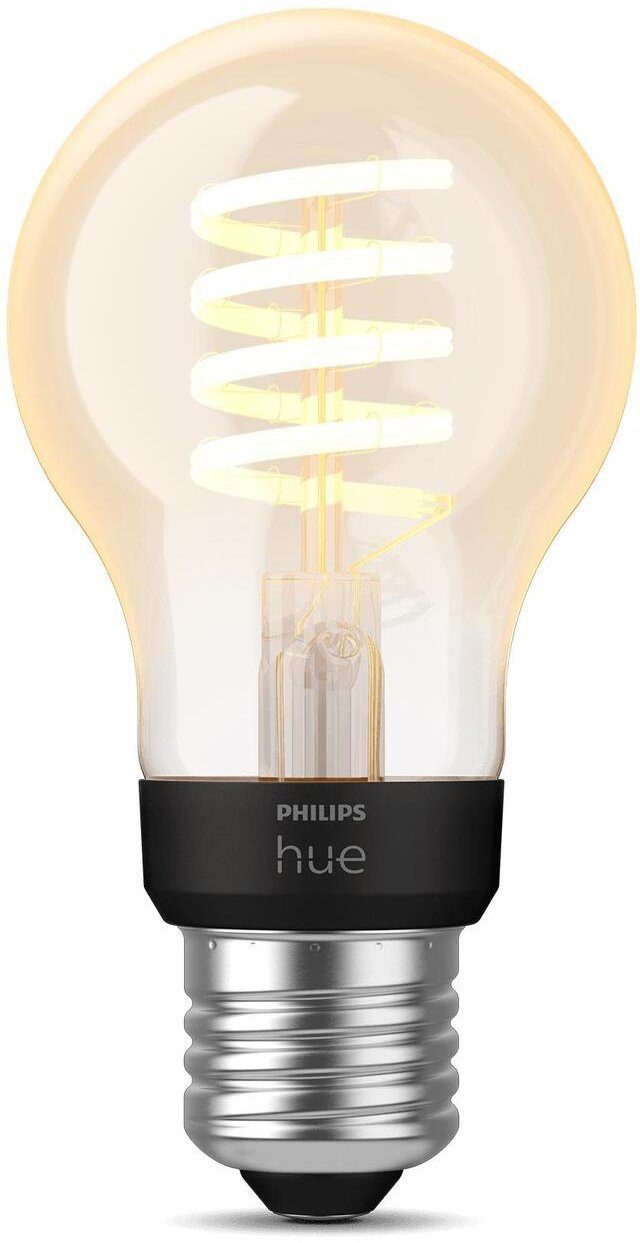 Philips Hue LED-Filament White Ambiance E27 Einzelpack Filament 300lm, E27, 1 St., Warmweiß, CCT-Farbtemperatursteuerung - warmweiß bis tageslichtweiß