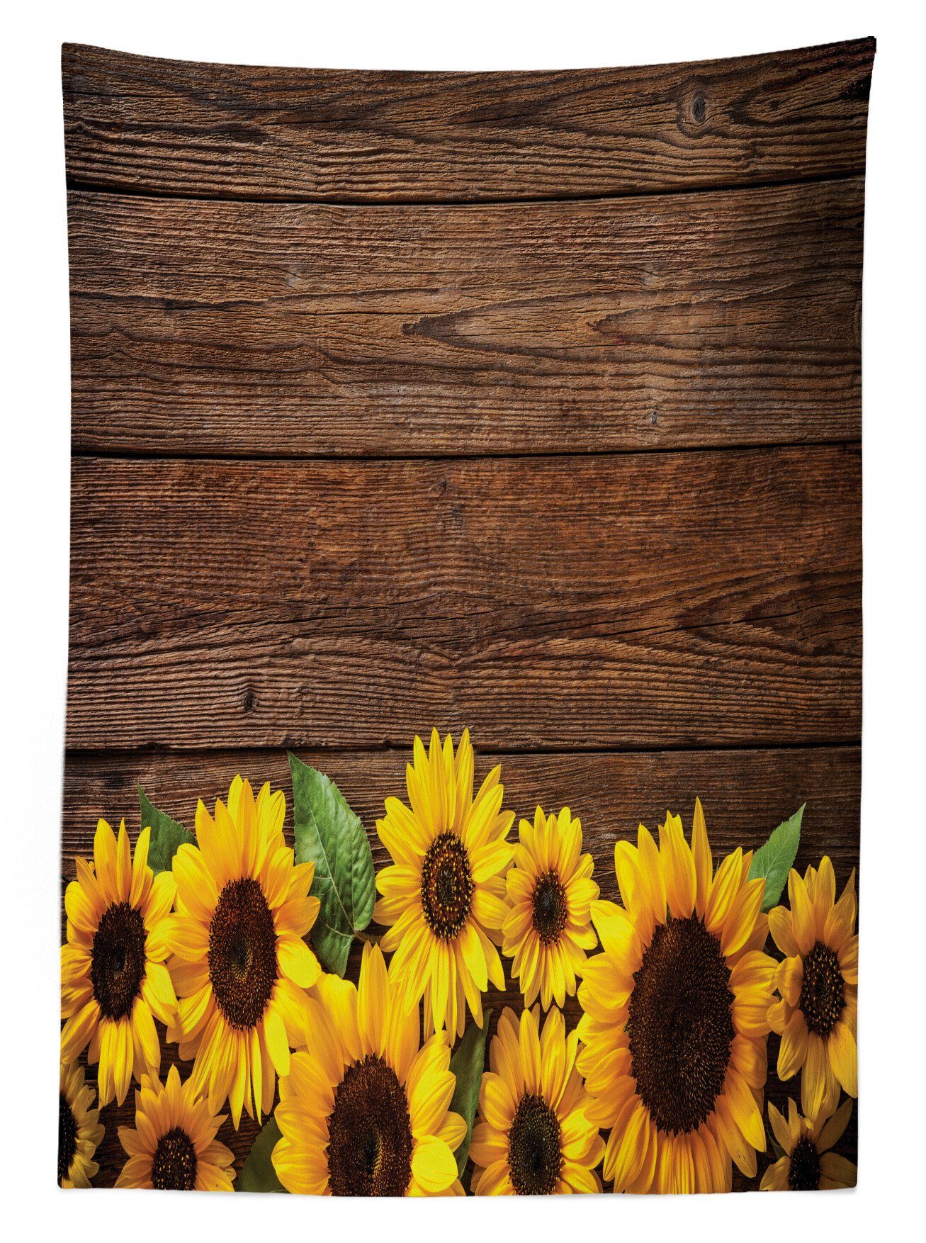 geeignet Bereich Für Waschbar Farbfest Sunflower Motiv Klare Außen Holz den Farben, Abakuhaus Tischdecke Herbst rustikales