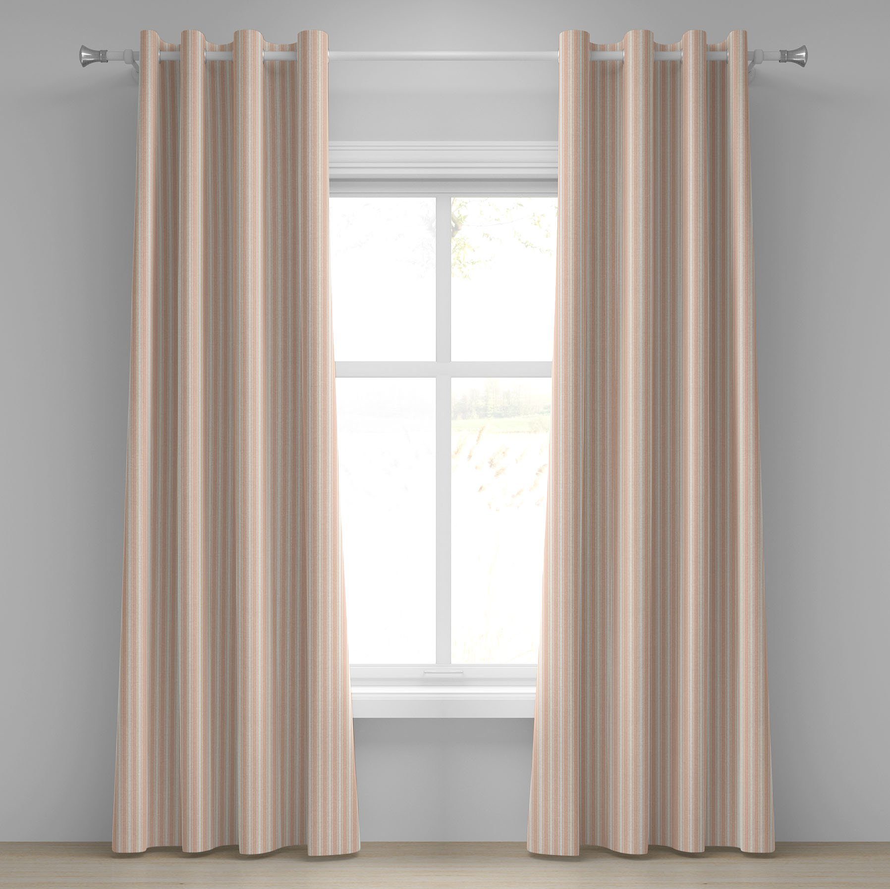 Gardine Dekorative 2-Panel-Fenstervorhänge für Schlafzimmer Wohnzimmer, Abakuhaus, Klassisch Romantische Old Country