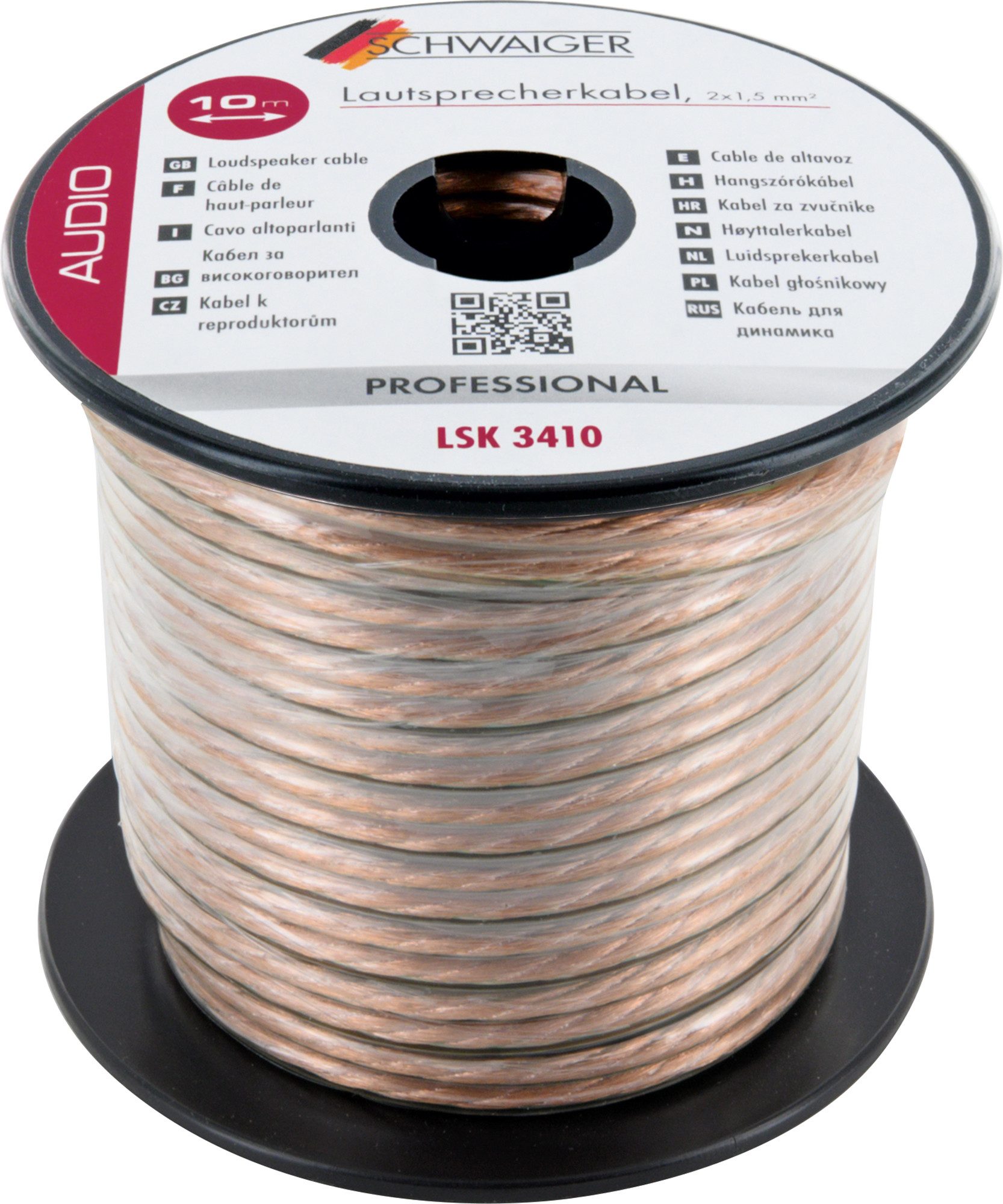 Schwaiger LSK3410 055 Audio-Kabel, unkonfektioniert, (1000 cm), äußerst flexibel