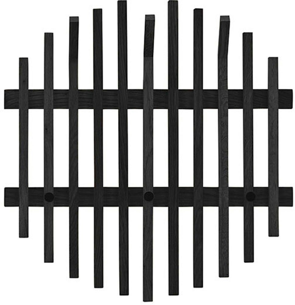 möbelando Garderobenpaneel BANTRY, in schwarz - 58x60x11x60 (BxHxTxD)