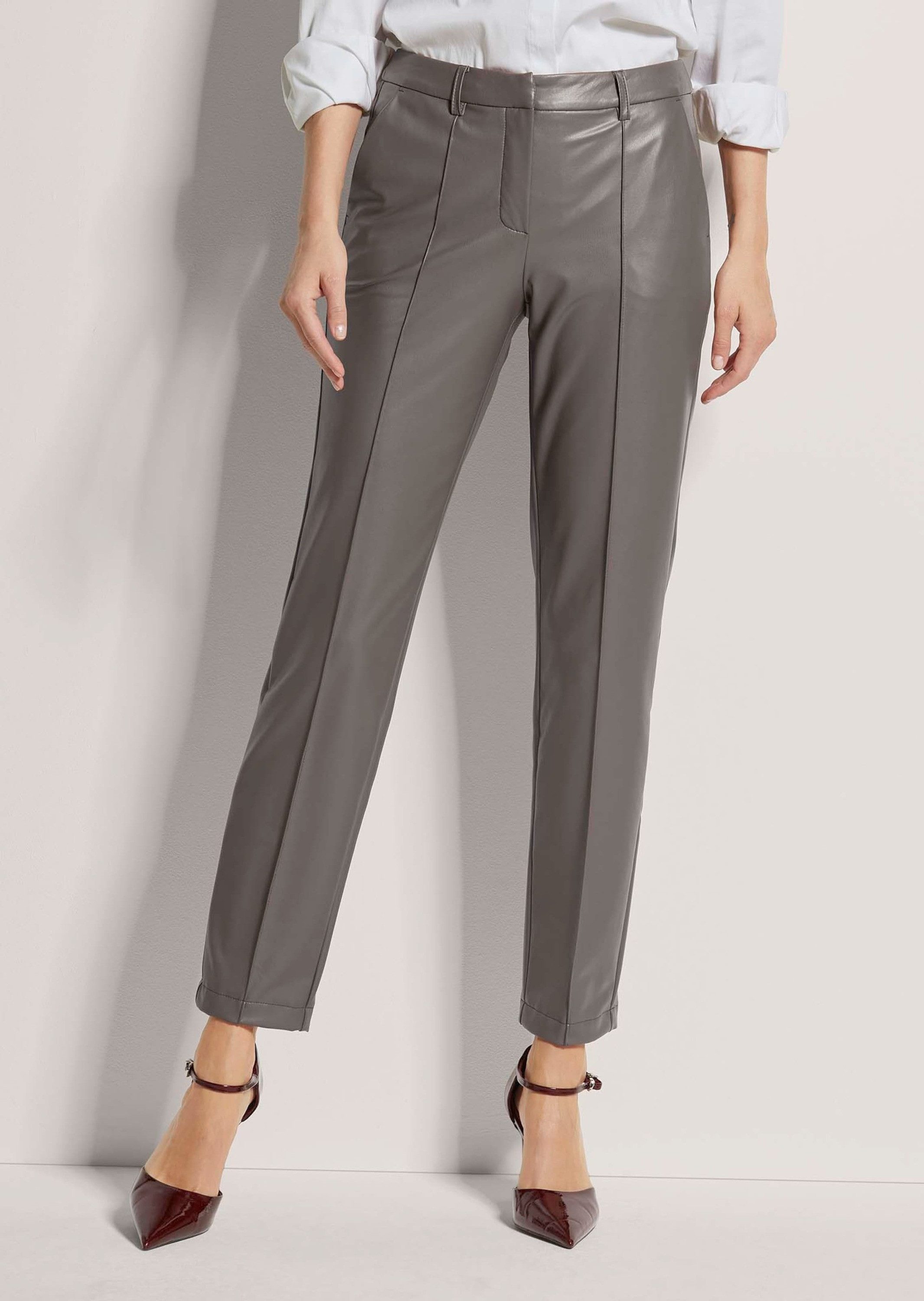MADELEINE Stretch-Hose Kunstlederhose mit Biesen günstig online kaufen