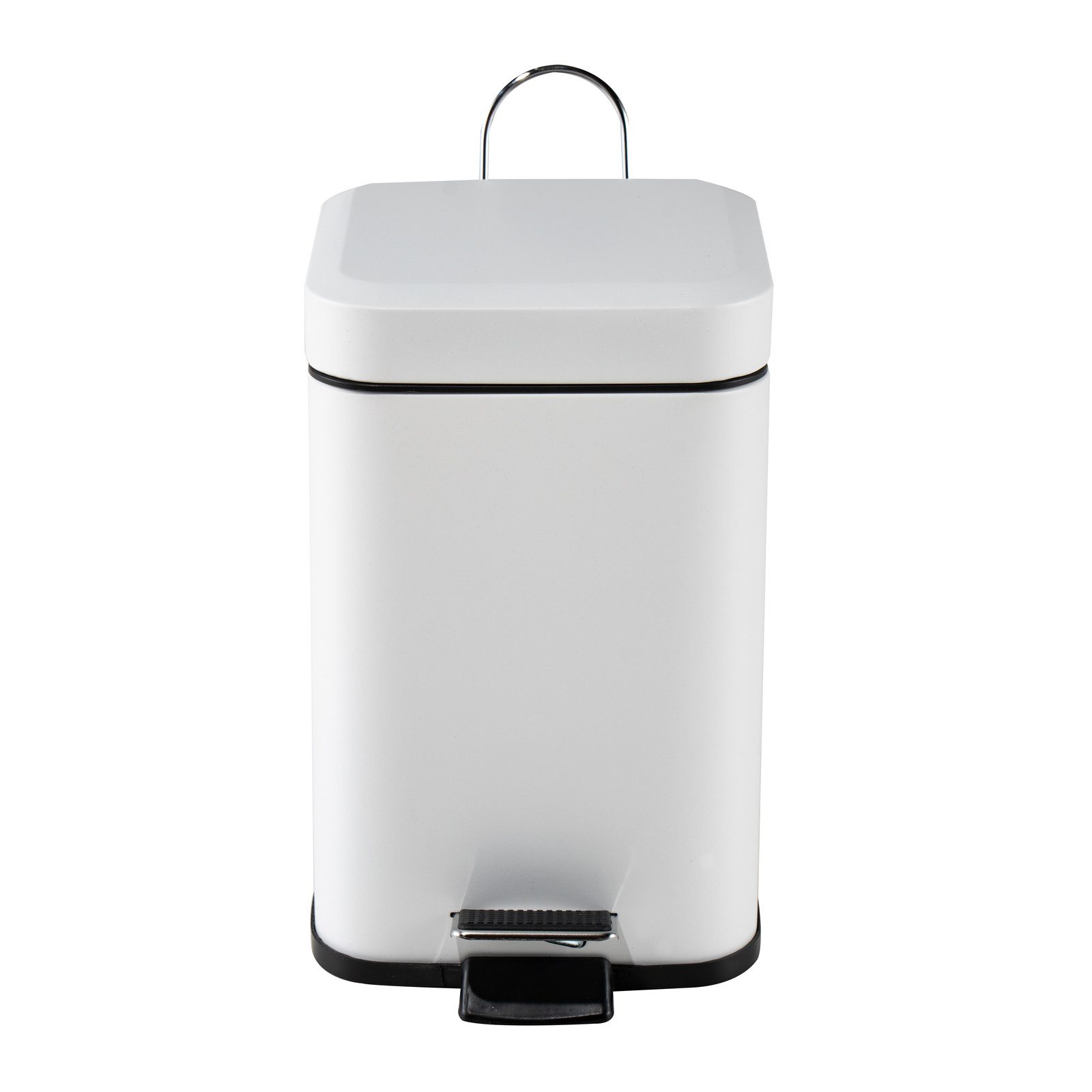 HTI-Living Kosmetikeimer Treteimer eckig Jannik 3 Liter Weiß, Mülleimer Kosmetikeimer mit Soft-Close-Deckel