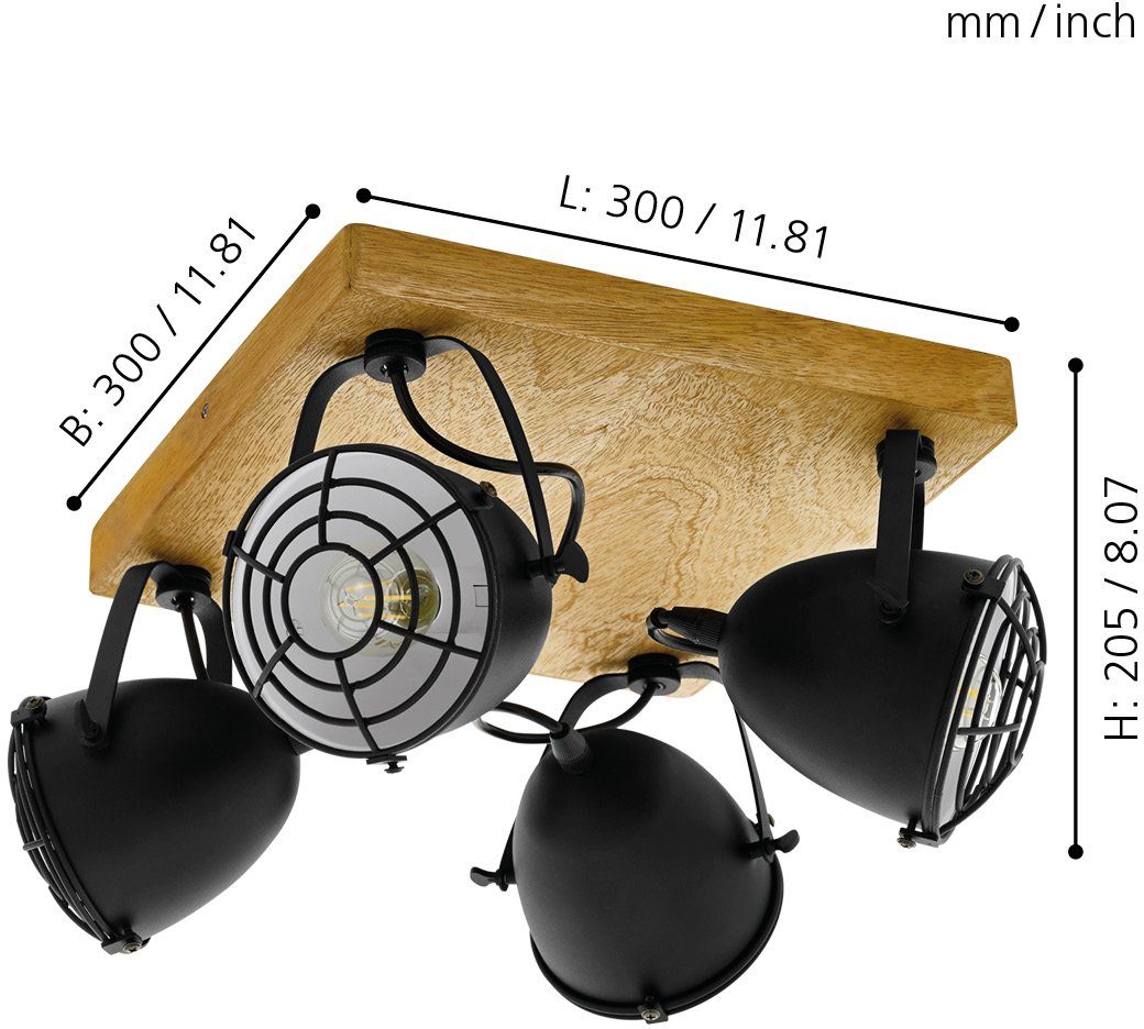 EGLO Deckenspot GATEBECK, ohne Leuchtmittel, Deckenlampe