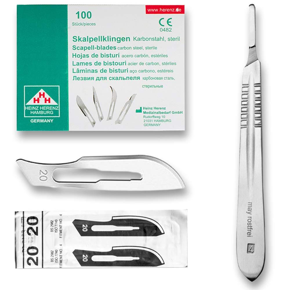 May Cuttermesser Skalpellklingen Set Fig. 20 (100 Stk) aus Karbonstahl, ste günstig online kaufen