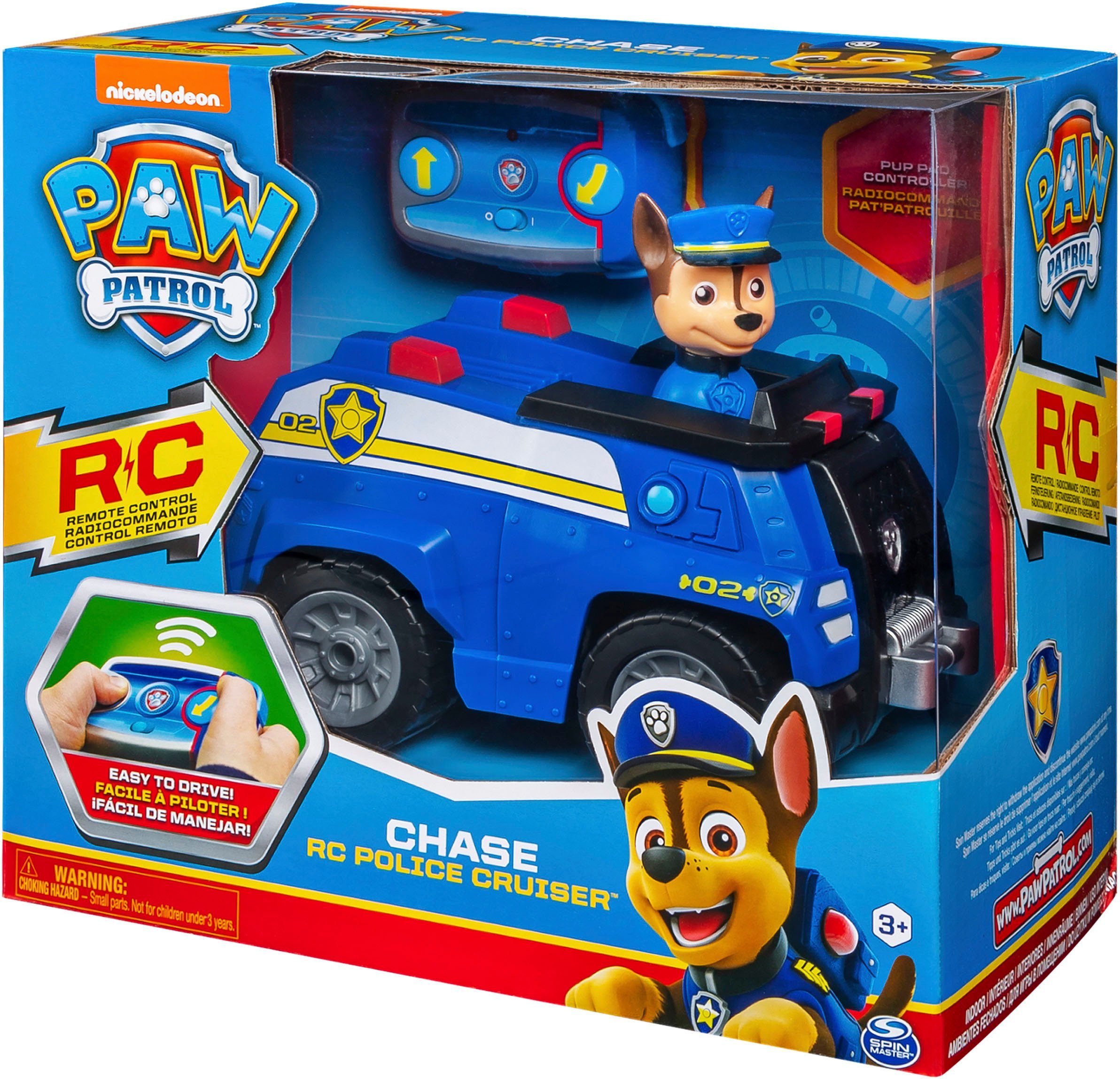 Spin Master Patrol, mit RC-Auto Polizeiauto Fernbedienung PAW Chases 2,4GHz, inklusive