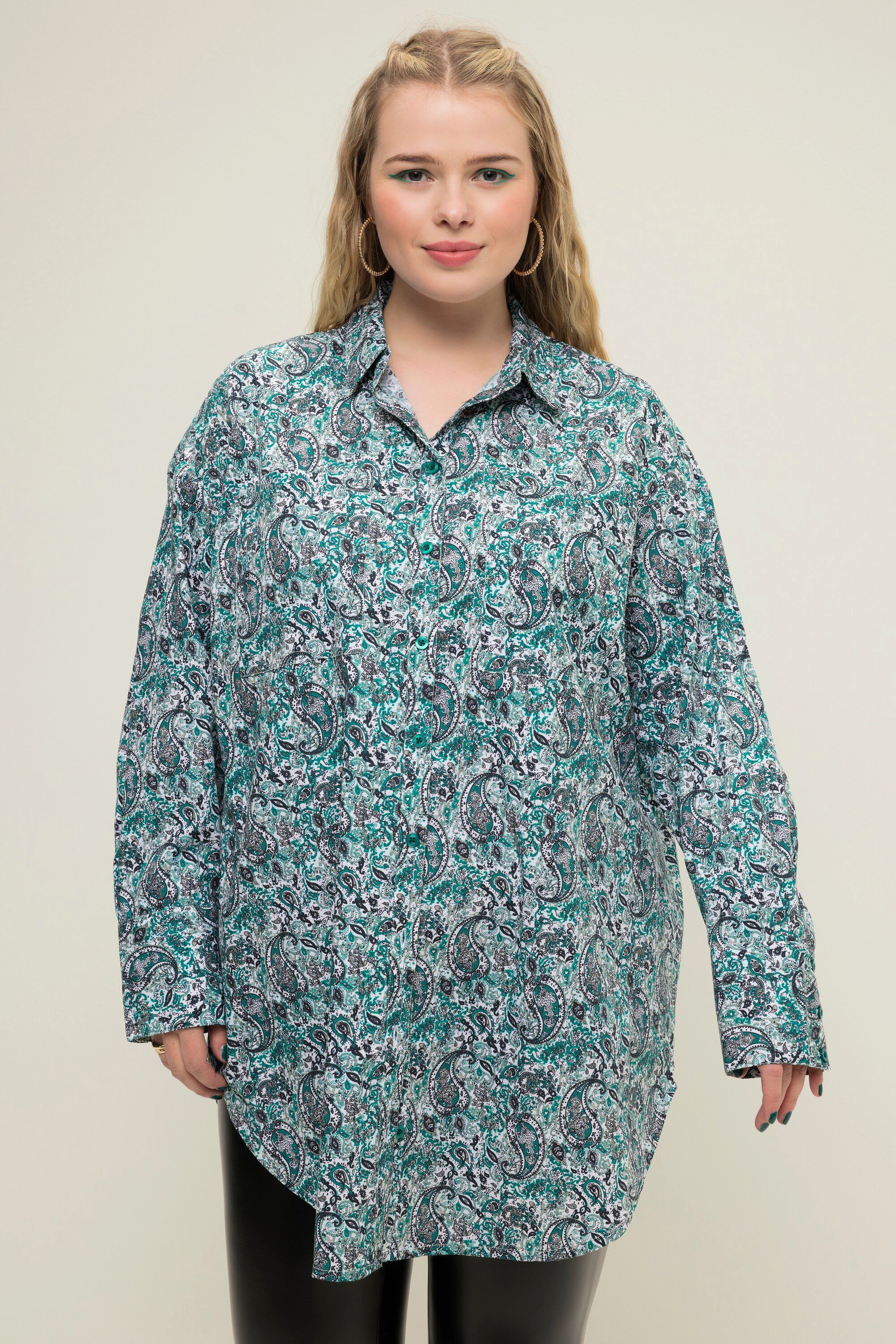 Hemdbluse Hemdbluse oversized Untold Paisleylprint Studio Knopfleiste