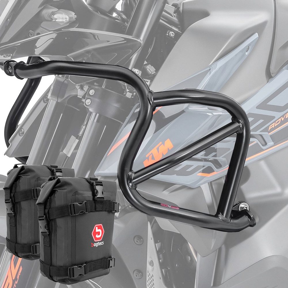 Motoguard Motor-Schutzhülle Set Sturzbügel oben + Taschen für KTM 890 Adventure / R 21-22 CLM schw