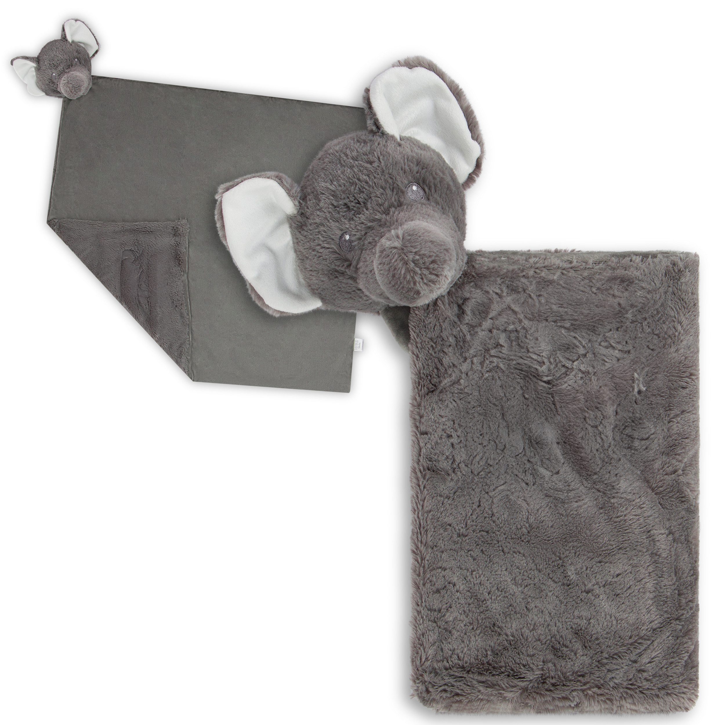 Babydecke Kuscheldecke 75x75cm, Babykajo, Baby Decke mit Plüsch zum Kuscheln und Tiergesicht