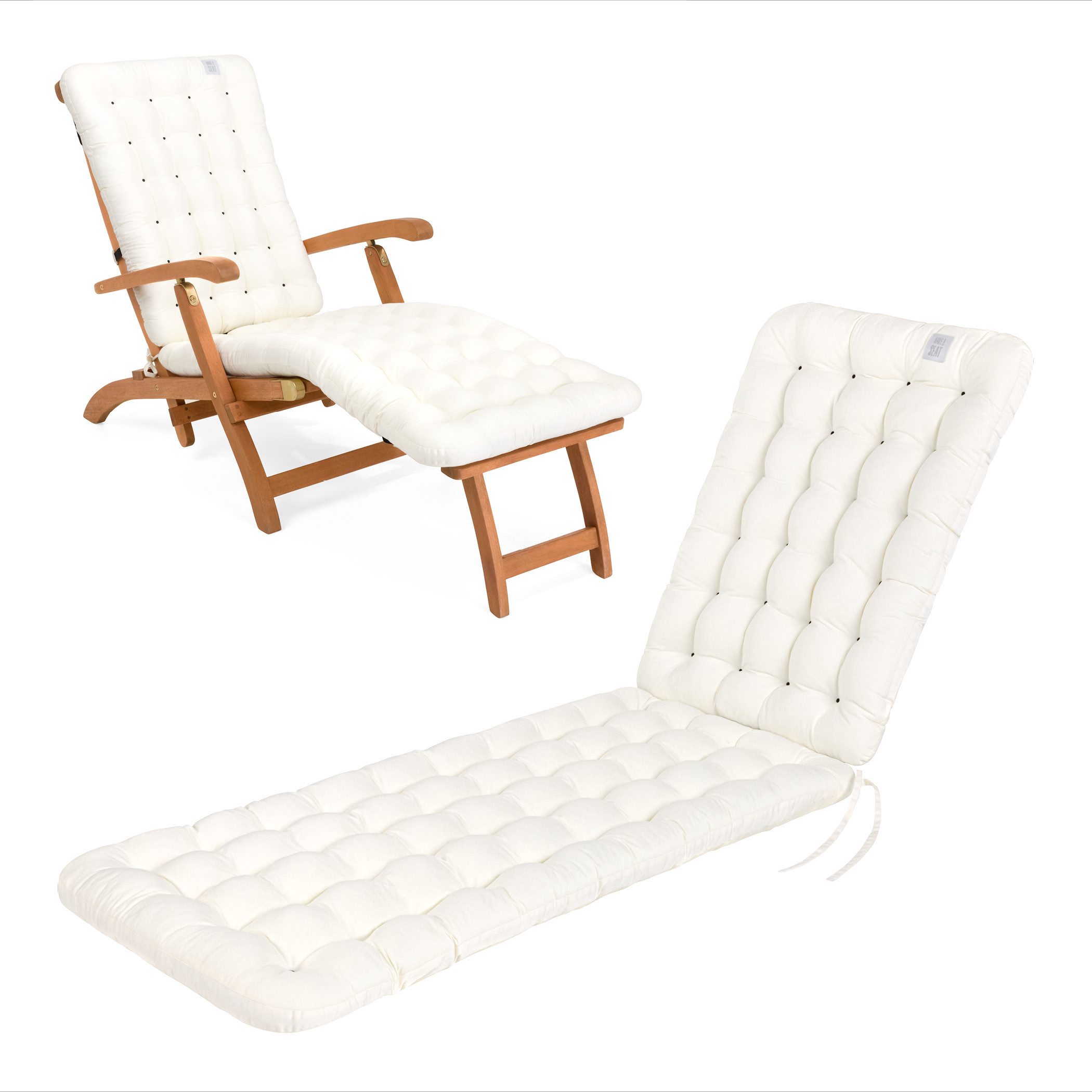 HAVE A SEAT Living Liegenauflage - bequeme Premium Polsterauflage für Liegestühle / Deckchairs, orthopädisch, wetterfest, UV-Schutz (8/10), komplett waschbar bis 95°C
