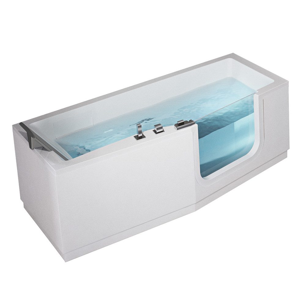 HAK Badewanne ELEGANZ Badewanne mit Tür,180x75/80cm Ausführung Rechts