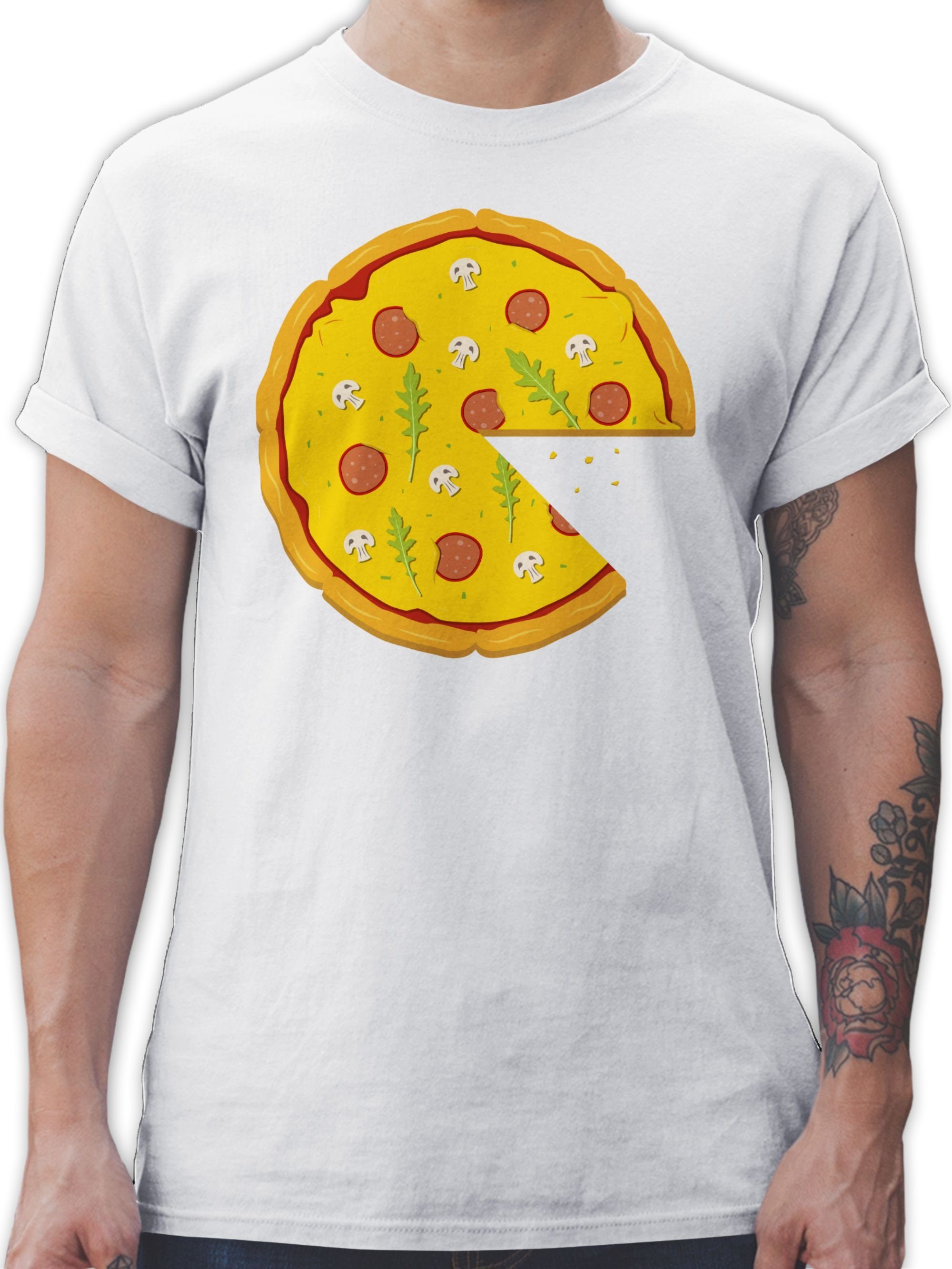 Shirtracer T-Shirt Pizza Partner Teil 1 Partner-Look Pärchen Herren 2 Weiß