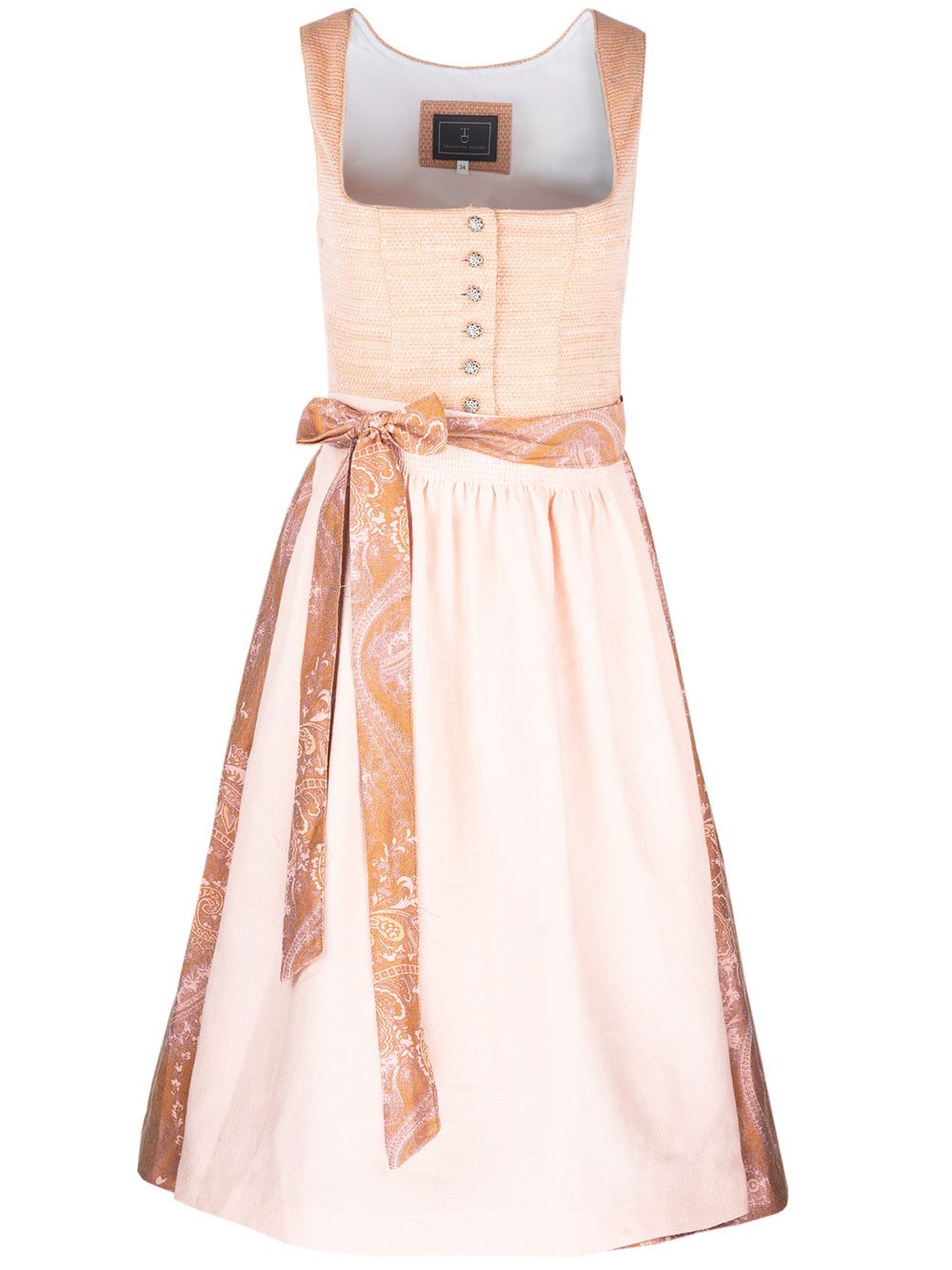 Trachten Deiser Dirndl Dirndl Isabella 70er Länge apricot