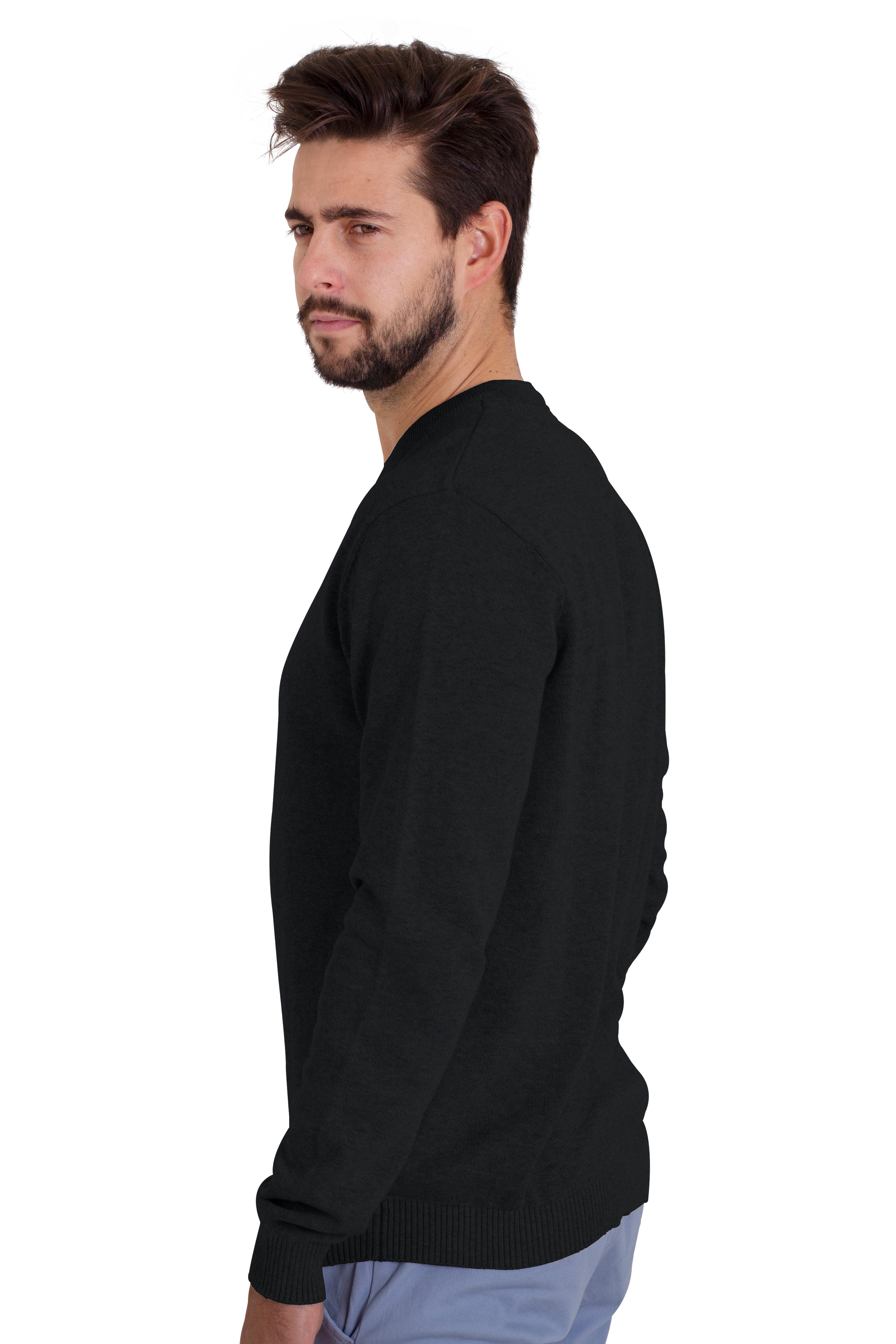 BlauerHafen Rundhalspullover Herren Sweater Pullover Langarm Baumwolle Rund günstig online kaufen