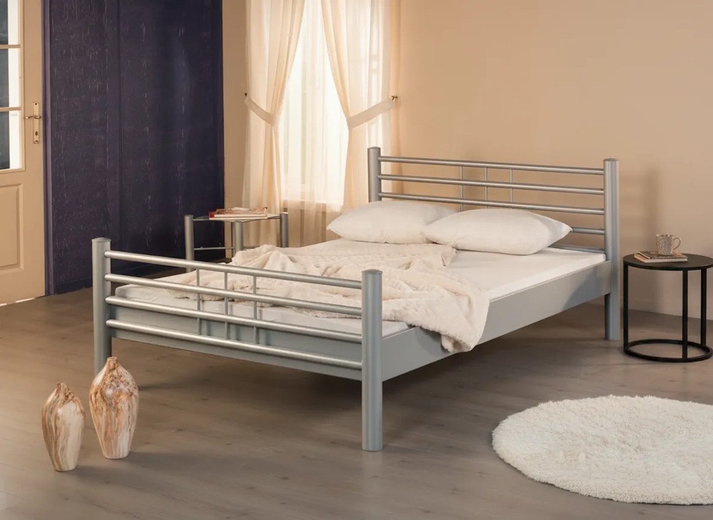 BedBox Metallbett Lea, mit klassisch-modernem Design und schlichter Optik