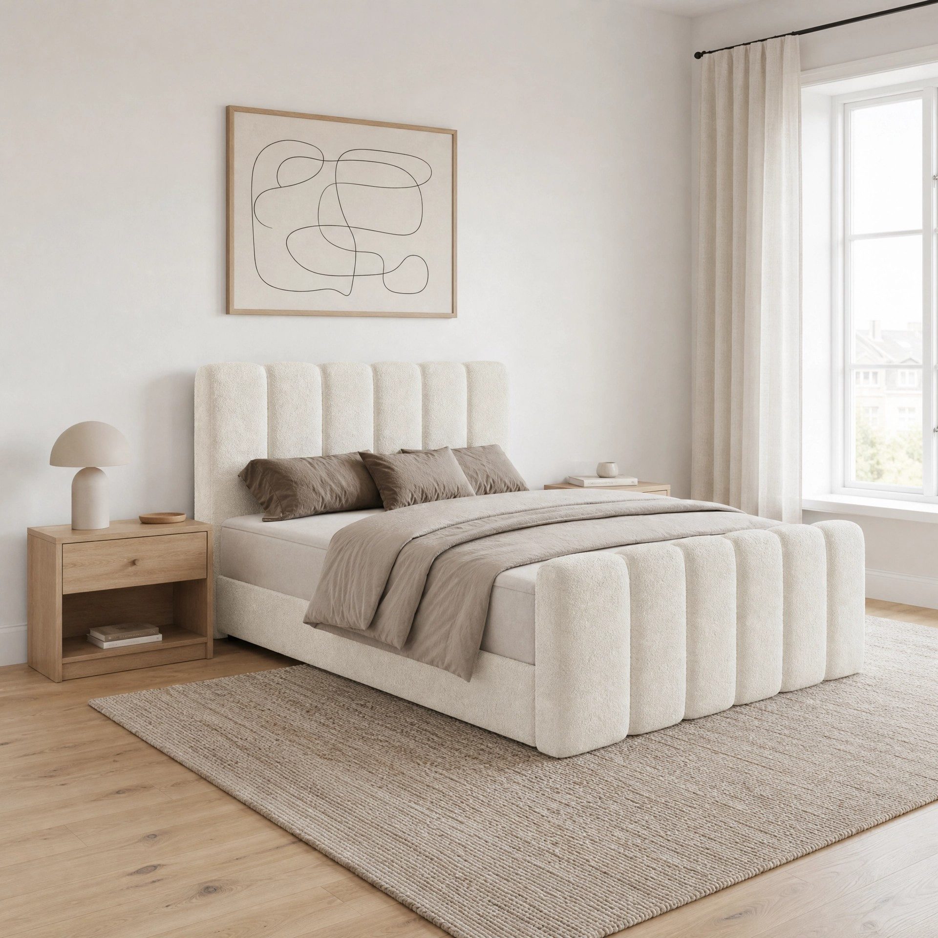 Parllo Boxspringbett Stoff mit Stauraum Topper T25 zwei Bettkästen Federkern gepolstert (Kontinentalbett in vielen Farben, 1-St., 140x200 160x200 180x200 200x200cm), Doppelbett gepolstertes Kopfteil Bettkasten