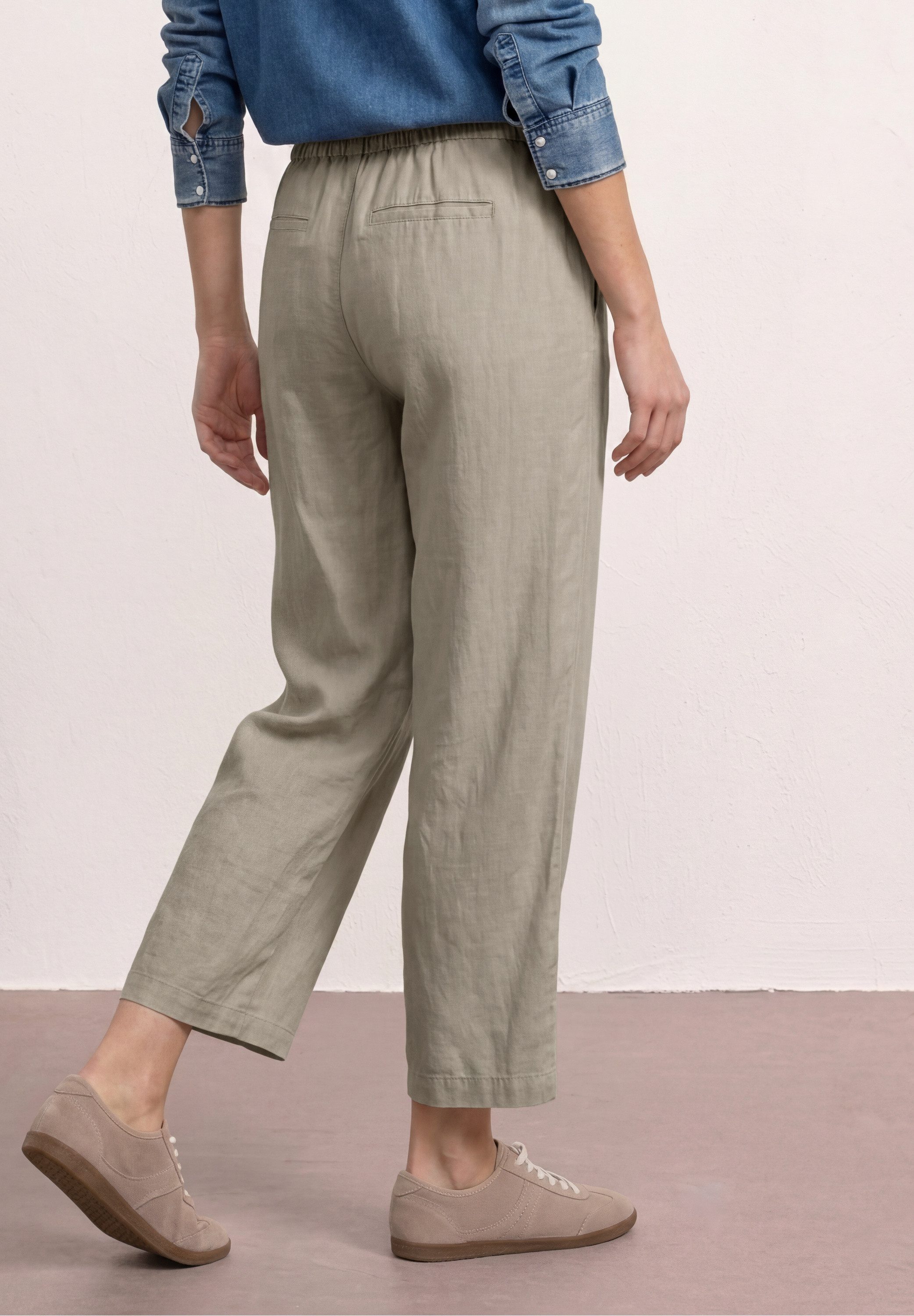 STREET ONE Stoffhose Style Emee Leinenhose mit Schnallendetail