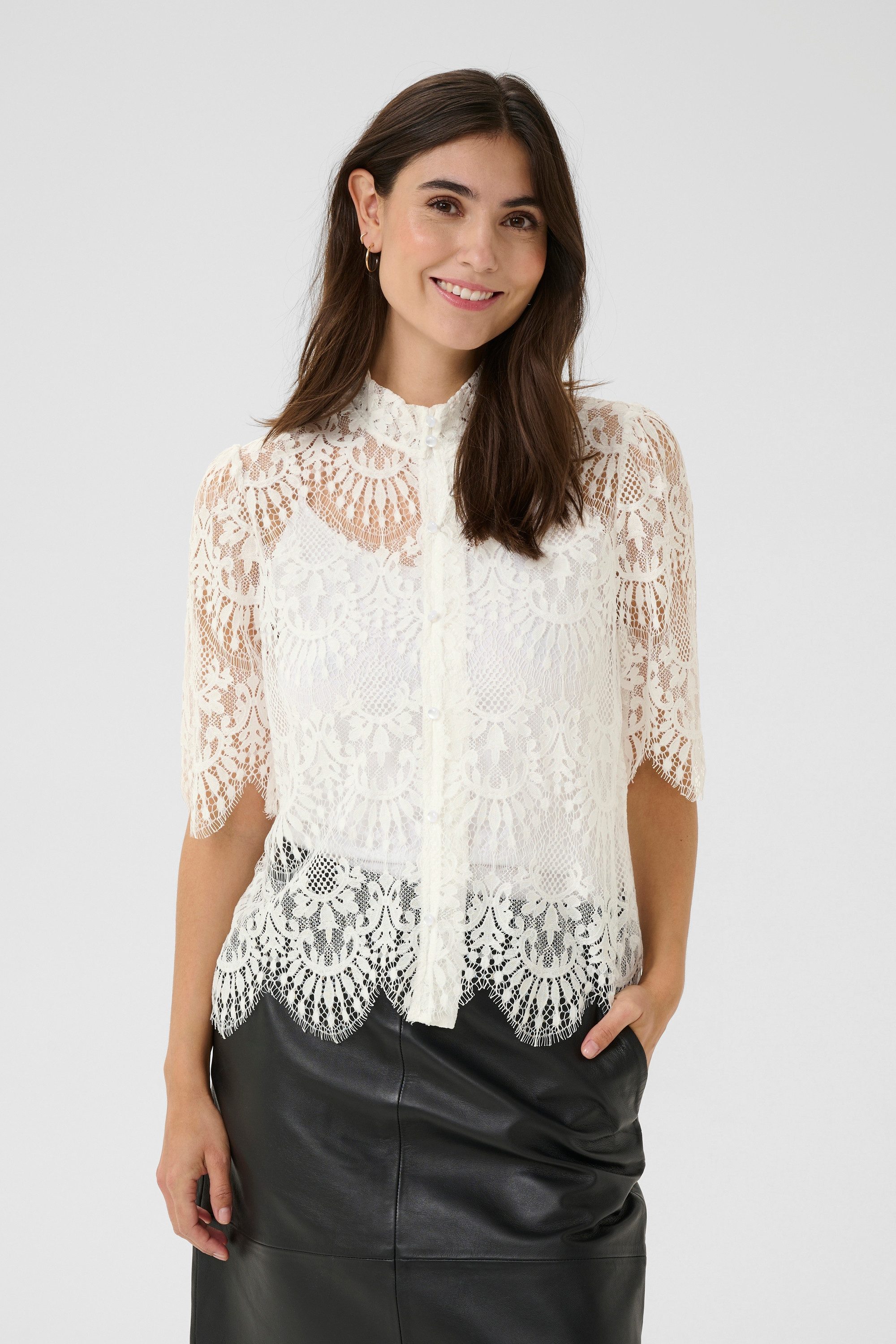 Culture Kurzarmbluse Kurzarm-Bluse CUokram