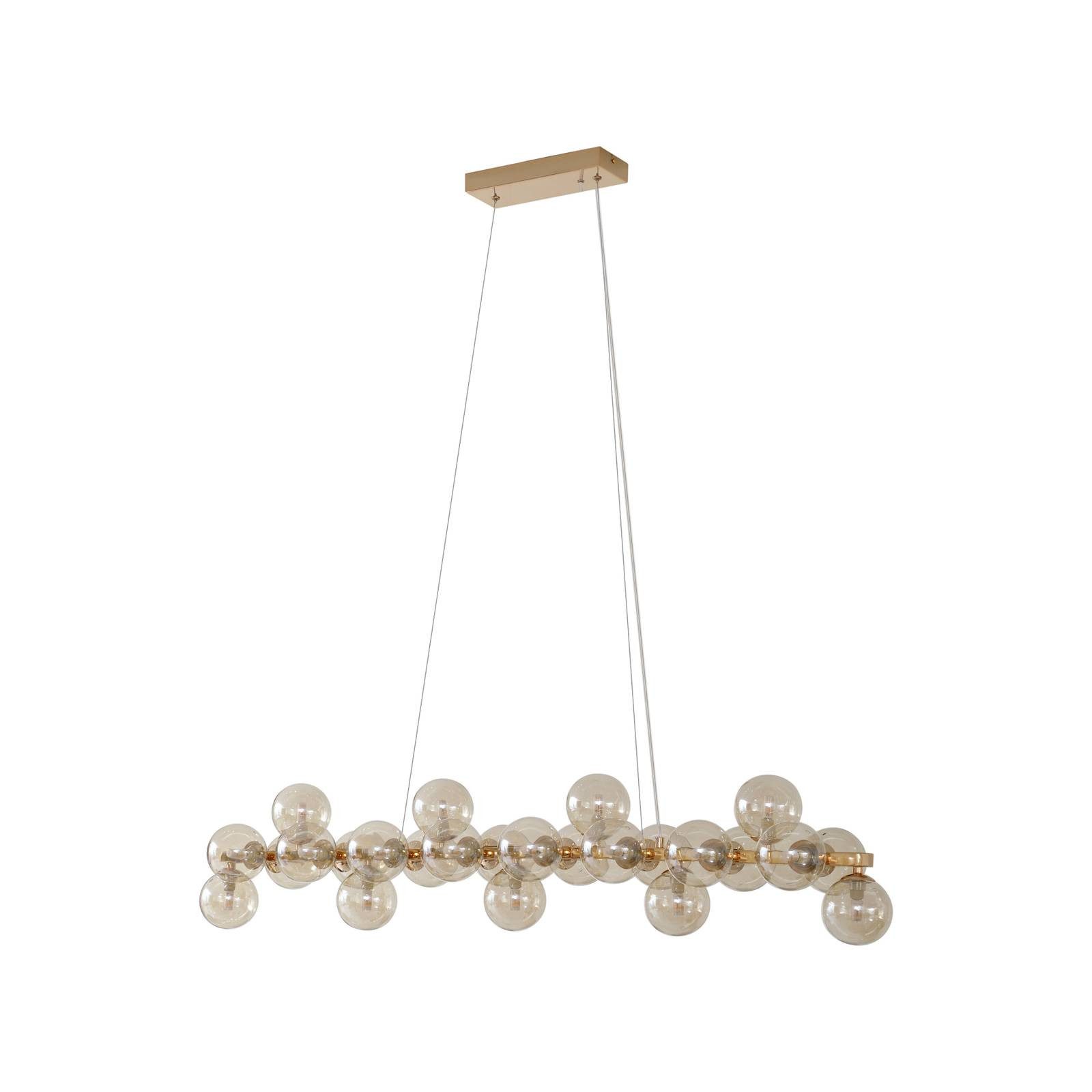 Lucande Hängeleuchte Naelen, Metall, Gold / Messing IP20, 25 x 8 W LED