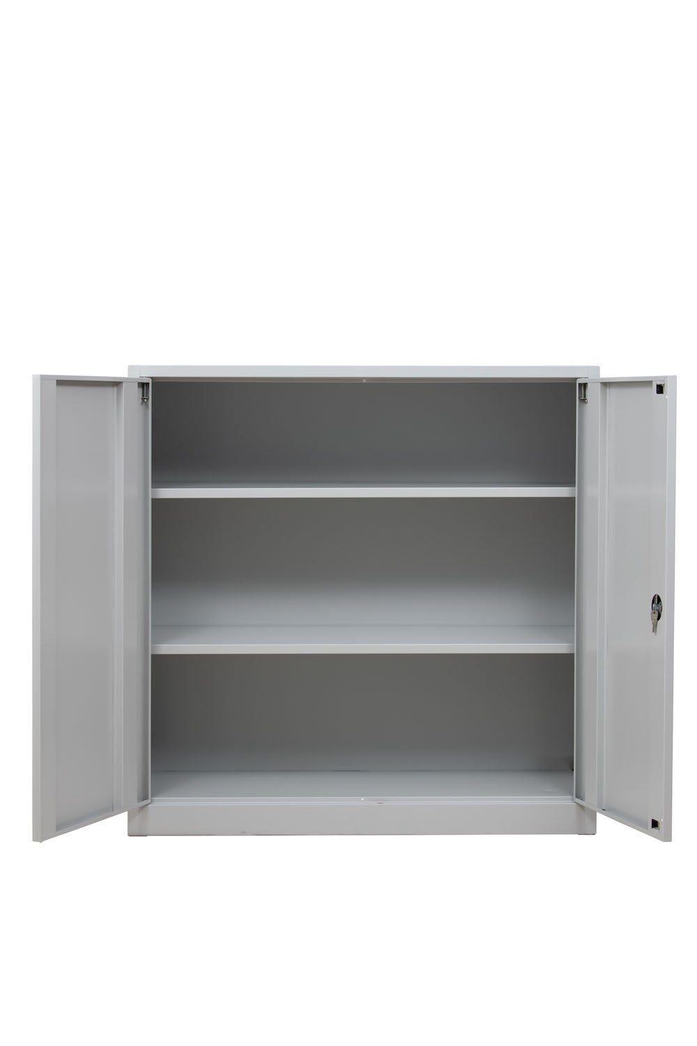 PROREGAL® Mehrzweckschrank Flügeltürenschrank Badger, HxBxT 75x80x38cm, Grau, Lackiert