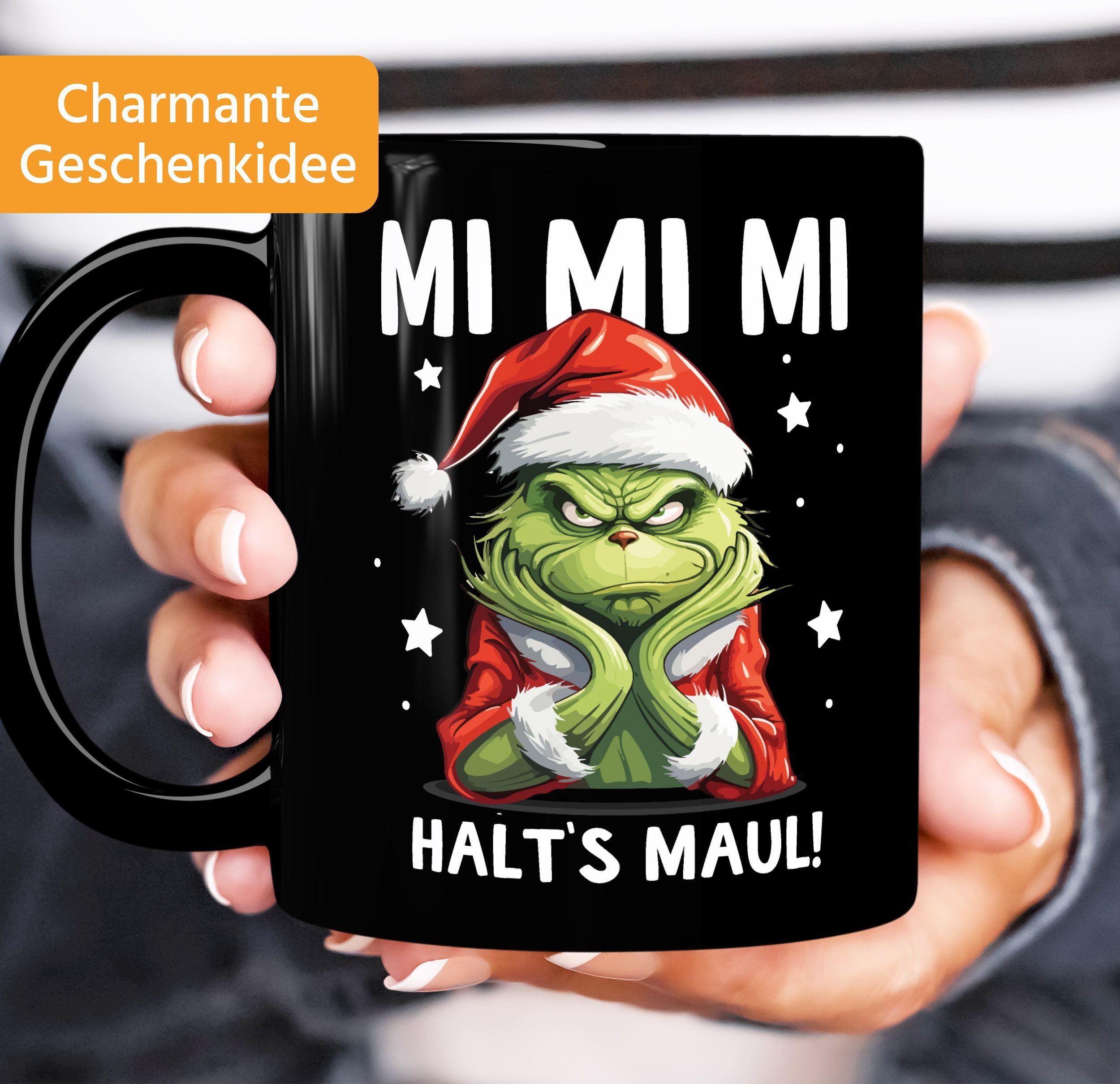 MoonWorks Tasse Grinch Tasse Anti Weihnachten Spruch Ironie Sarkasmus lustige, Keramik