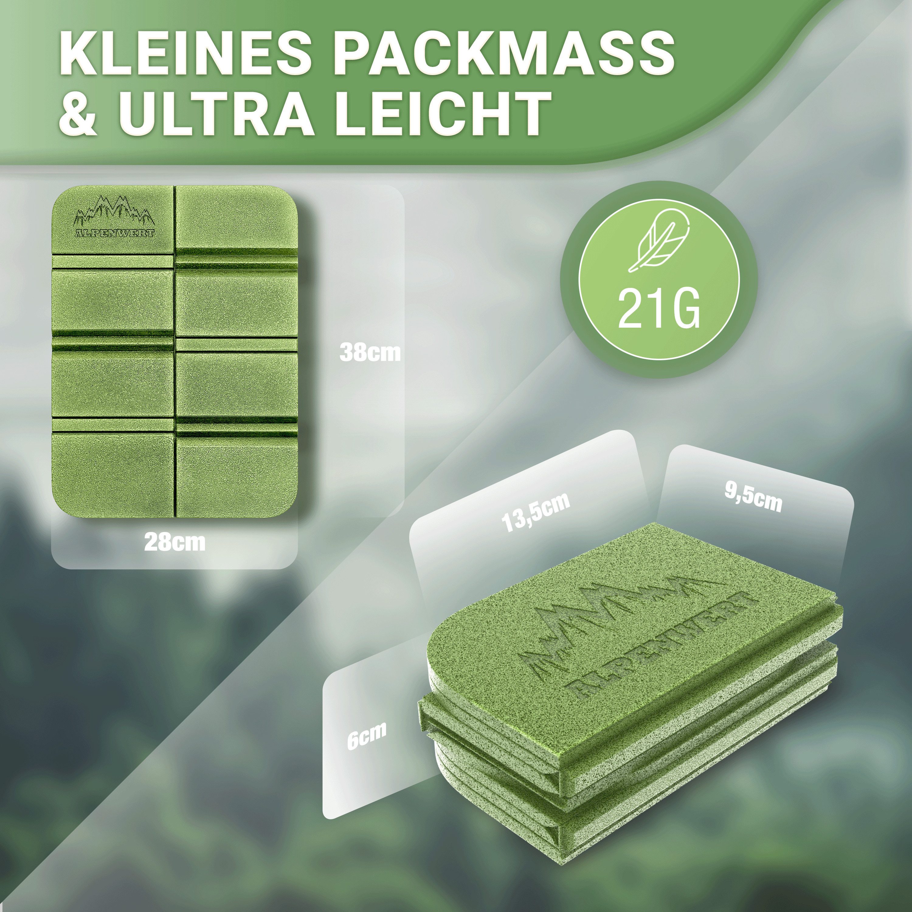 Alpenwert Thermositzkissen Sitzkissen Outdoor Thermositzkissen Sitzunterlag günstig online kaufen