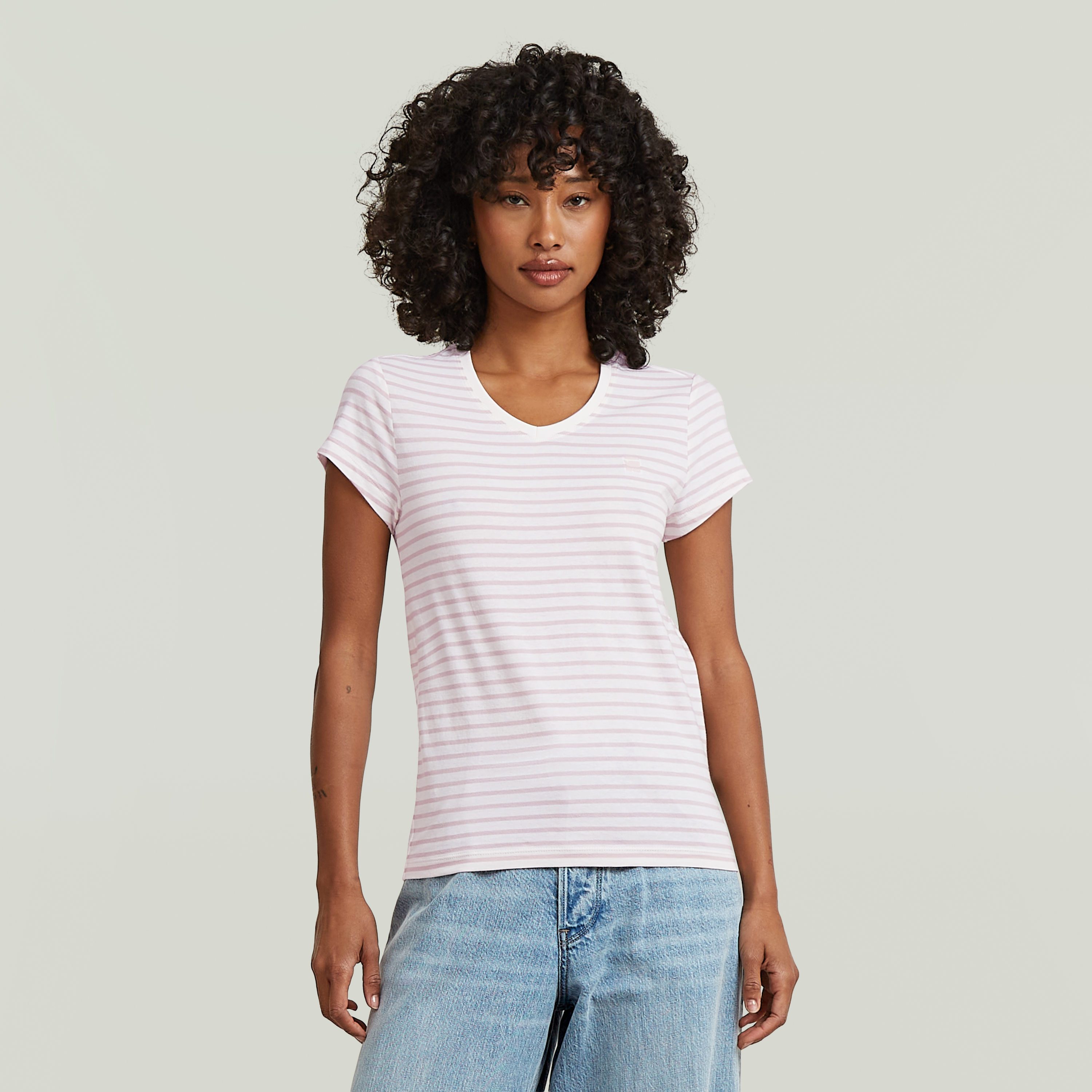 G-STAR V-Shirt Eyben mit Label