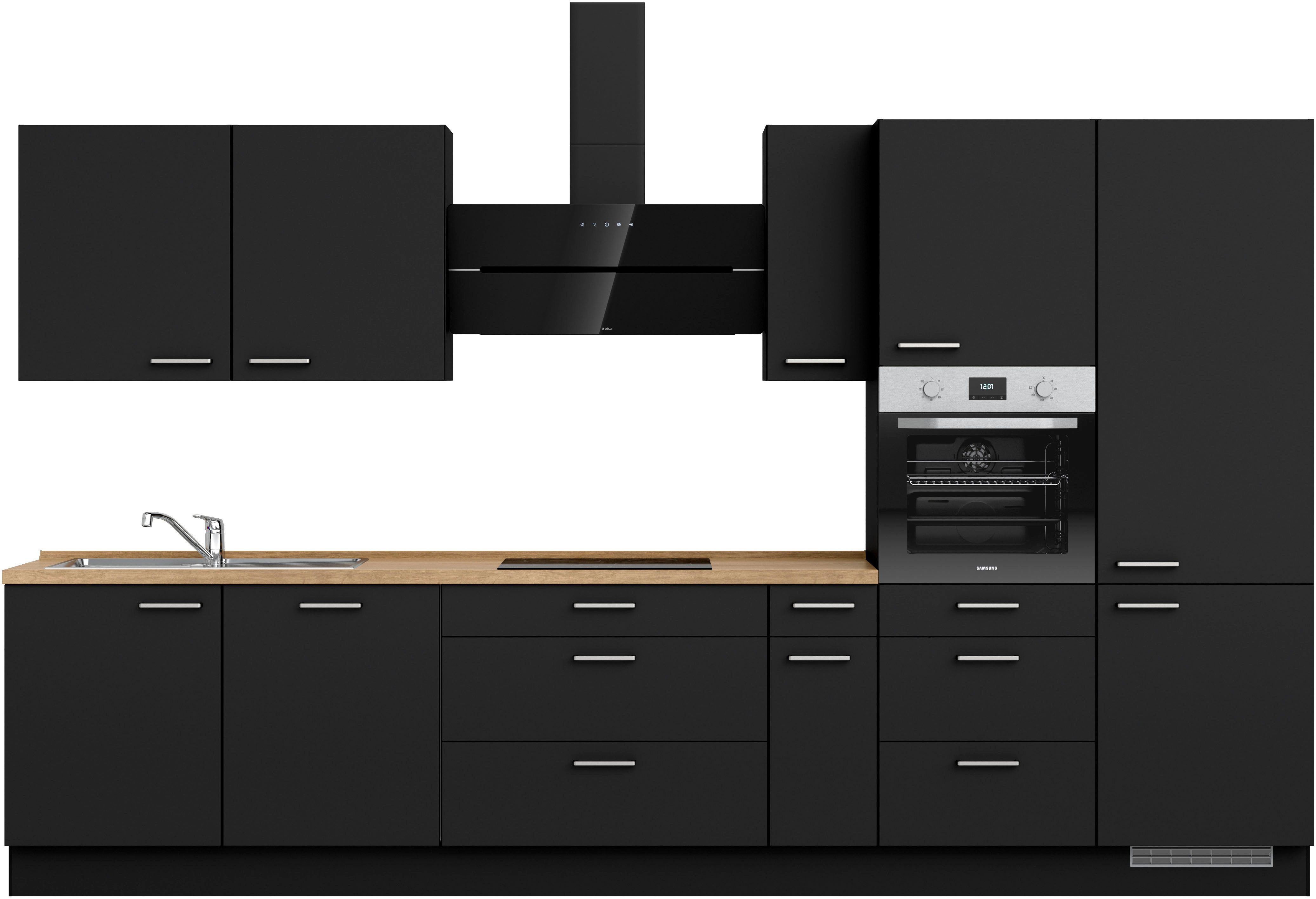 nobilia® Кухниzeile "Touch II", vormontiert, Ausrichtung wählbar, Breite 360 cm, wahlw. mit E-Geräten