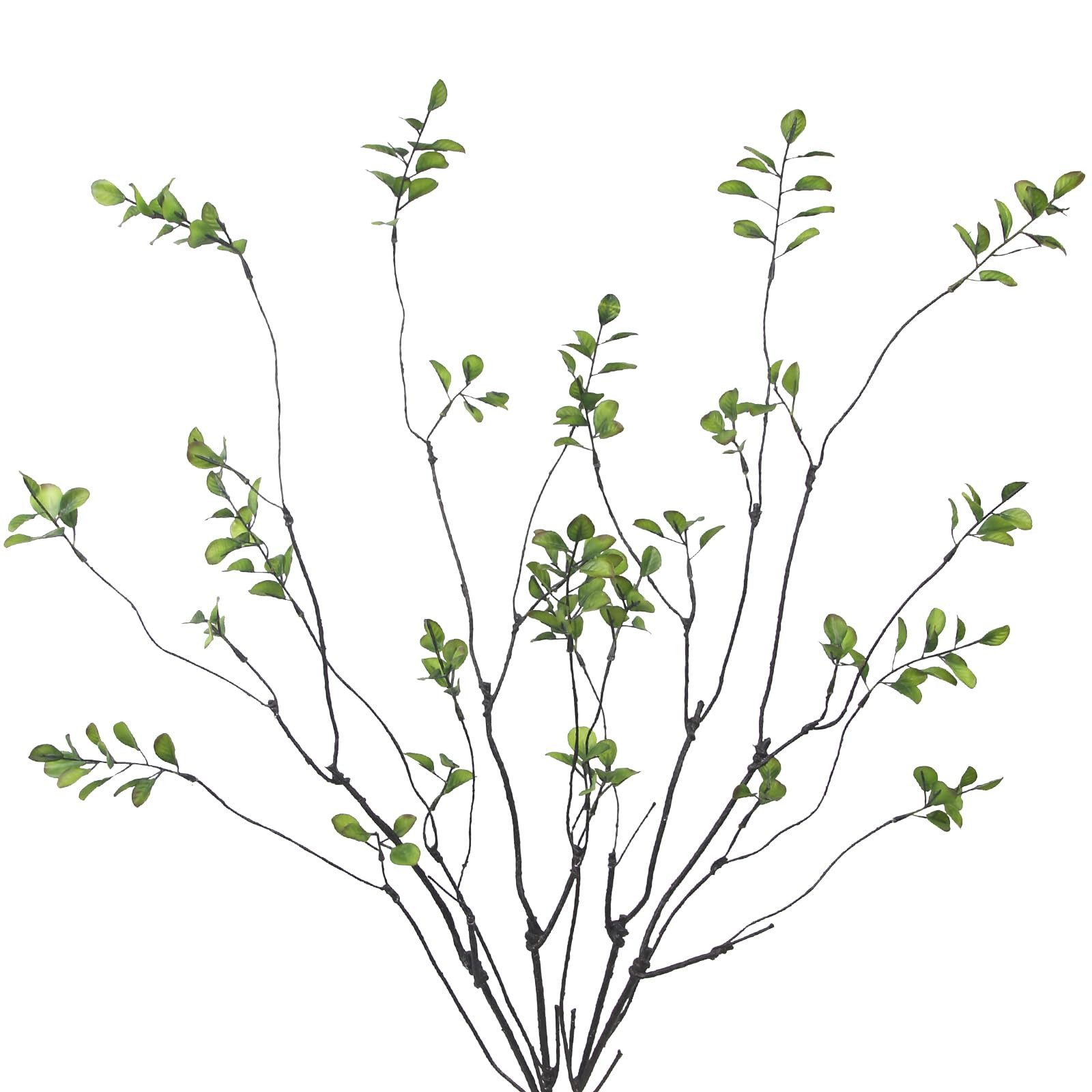 Kunstzweig Künstliche Zweige 4er Set 97 cm grüne Deko Äste für Vase Wohnzimmer, FOUORTUNATE-BEE, Deko Zweige künstlich 97 cm 4 Stück für Vase Tisch Büro Hochzeit Party