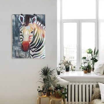 Artland Wandbild Prisma Zebra II, Wildtiere (1 St), als Leinwandbild, Poster in verschied. Größen