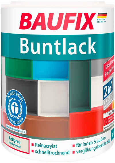 Baufix Acryl-Buntlack »Buntlack seidenmatt«, 1 Liter, grau