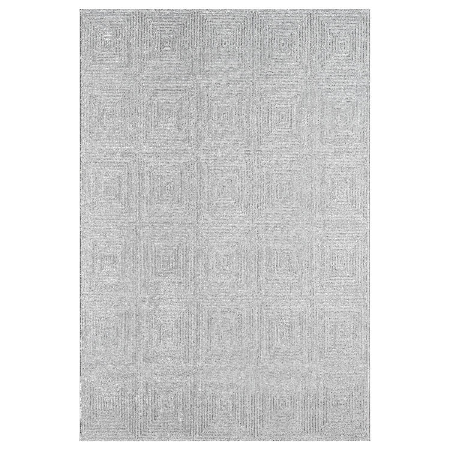 Vimoda Designteppich Wohnzimmer Boho Design 3D Raute Hoch-Tief-Effekt, Rechteckig, Höhe: 11 mm, Teppich 3D kariert für Esszimmer, Flur & Schlafzimmer. Reduzierter Preis € 34,00. Unverbindliche Preisempfehlung € 75,99