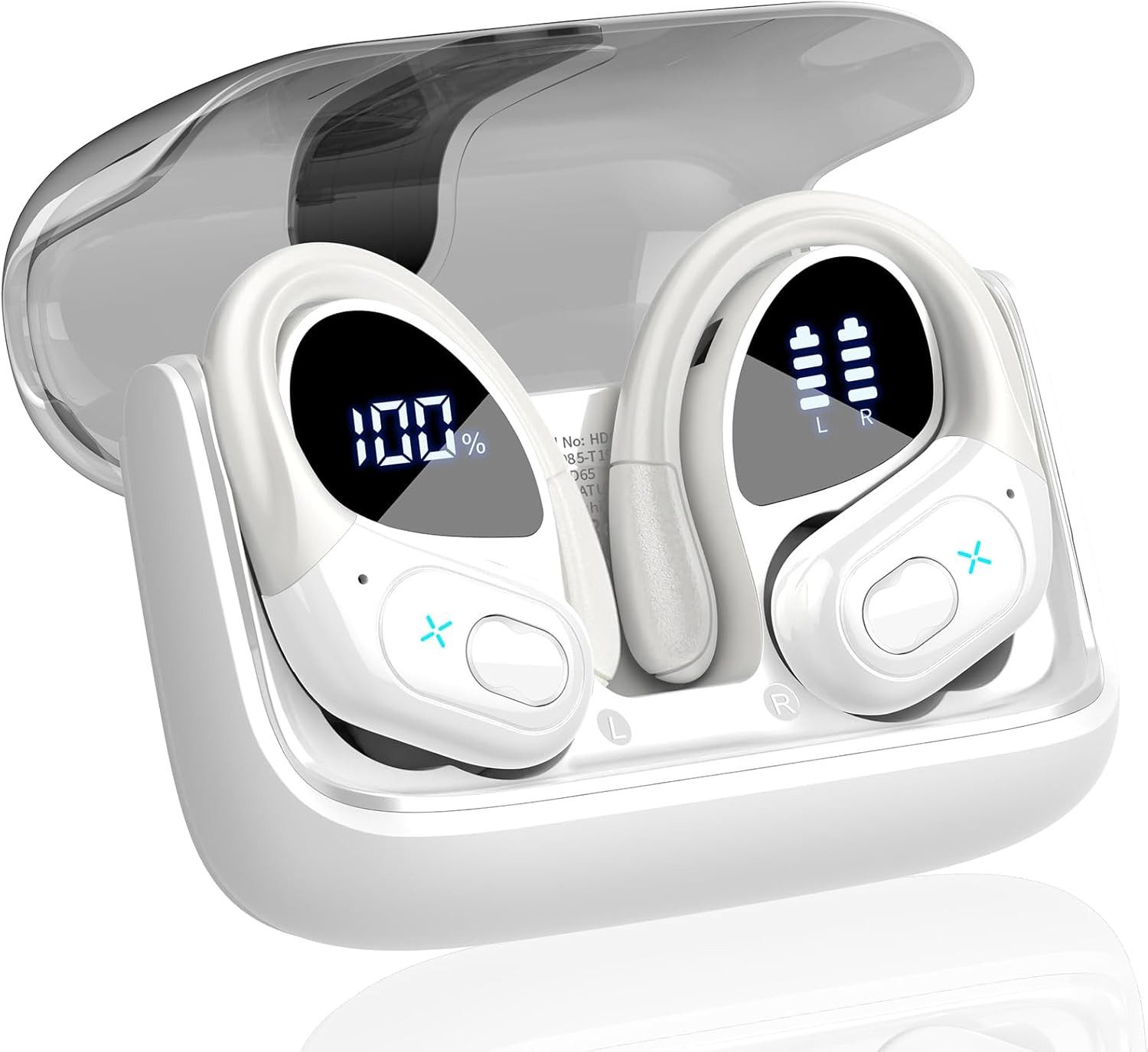 SpionProfi In Ear Kopfhörer Bluetooth Kabellos Sport Ohrbügel Wireless Headset Headset (Kompatibel mit jedes Bluetooth Gerät für Iphone Samsung uvm)