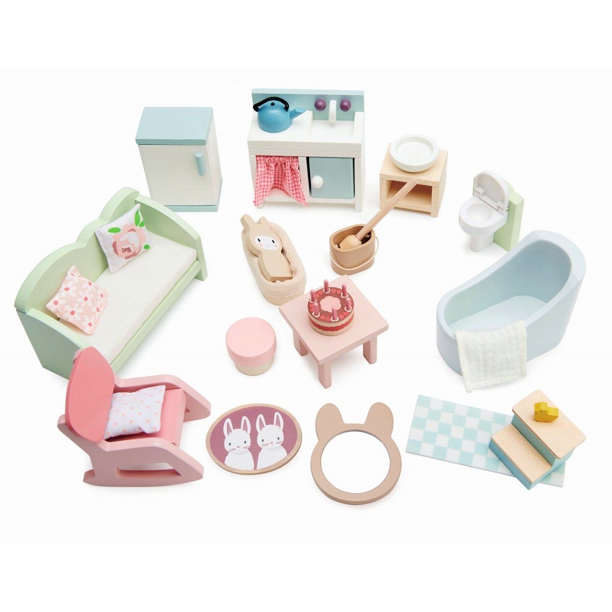 Tender Leaf Toys Puppenhausmöbel Puppenhaus Меблі Set Puppenmöbel